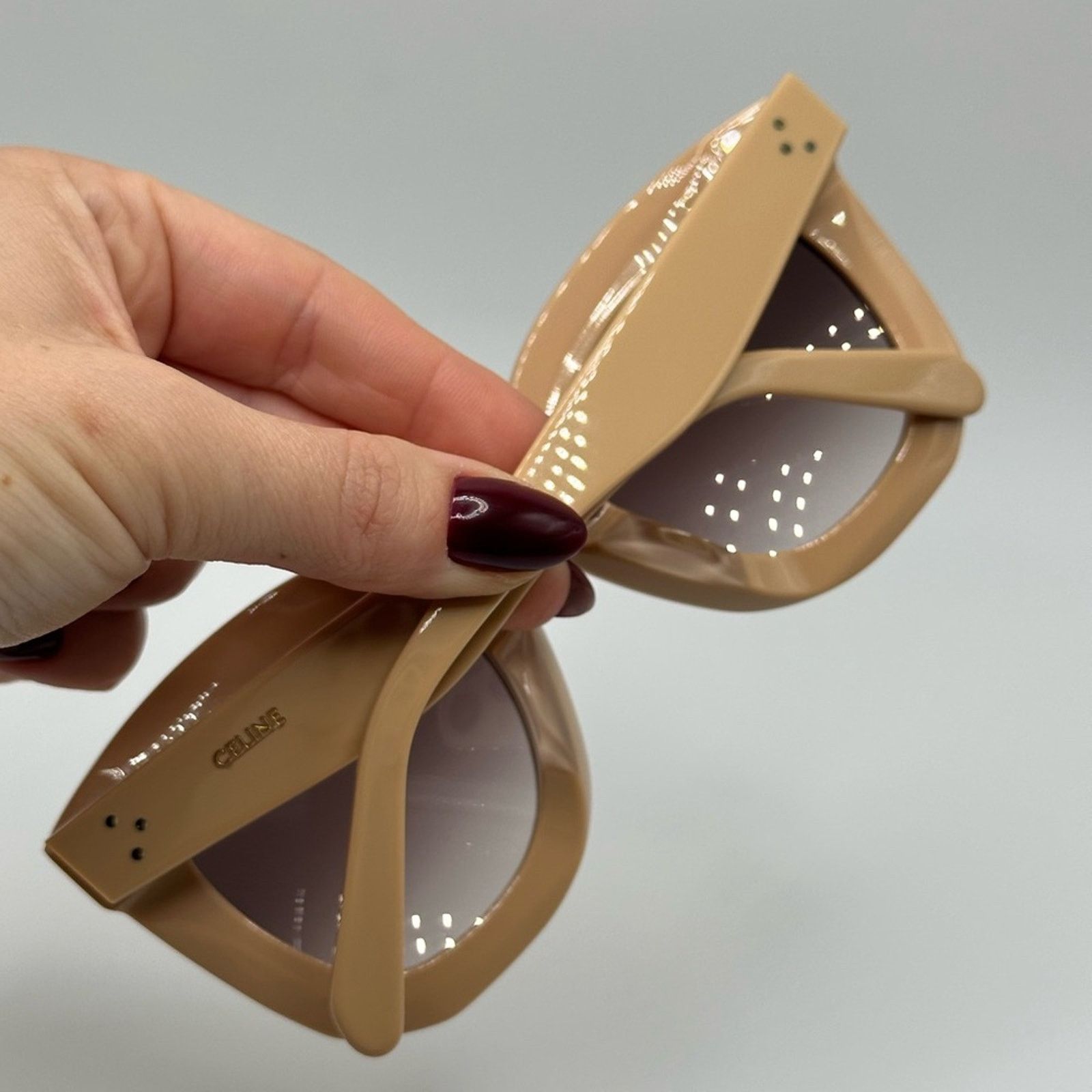 Celine NEW CELINE Sunglasses CL4005FN 4957Z Beige/Violet Gradient Size ONE SIZE - 5 Thumbnail