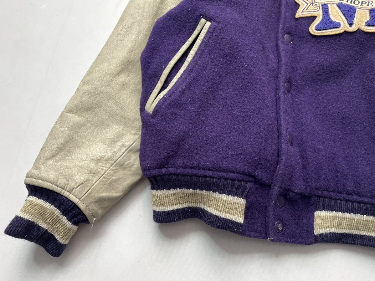 Vintage Machopes Bullet Last Dead Heat Leather Varsity Jacket Size US M / EU 48-50 / 2 - 3 Thumbnail