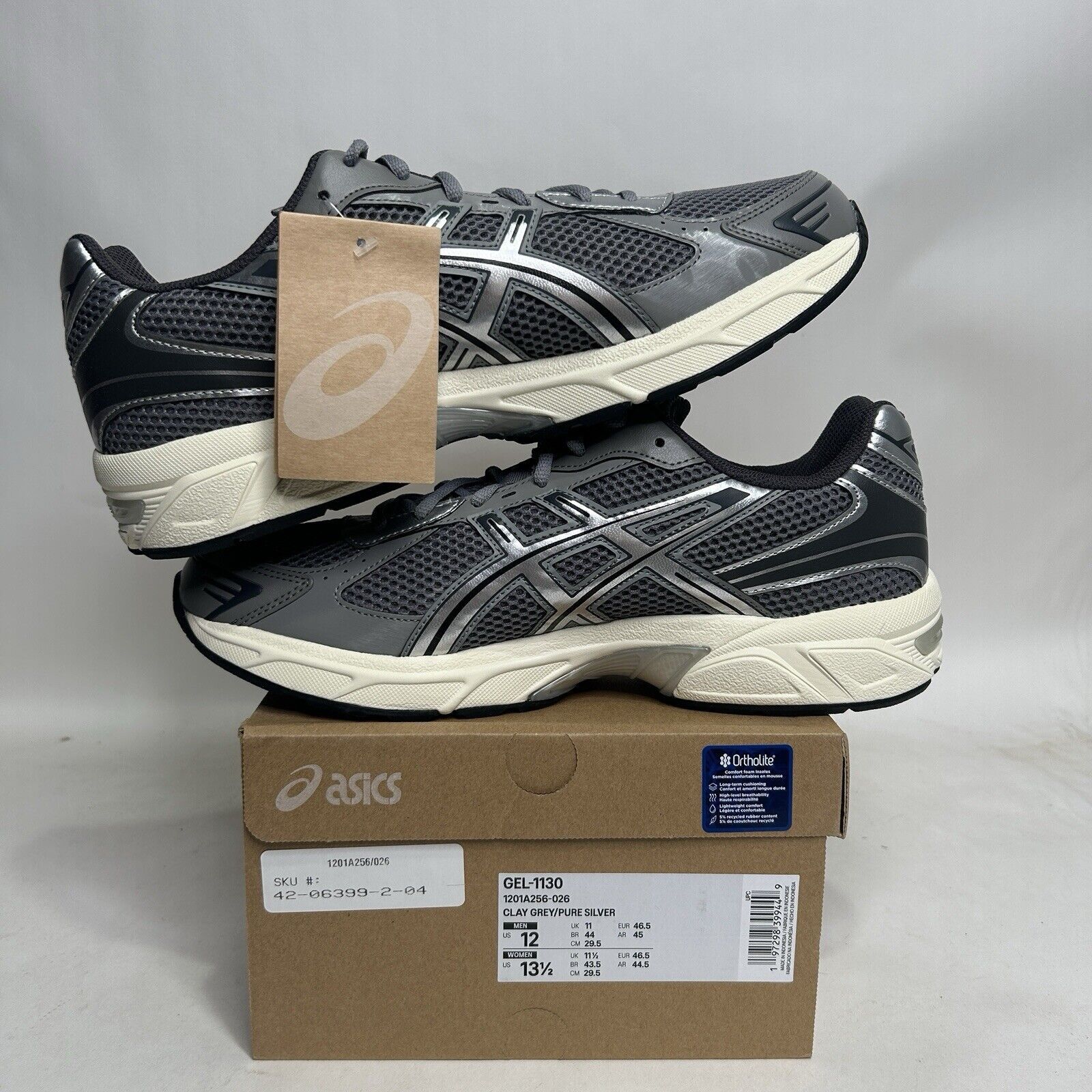 Asics ASICS Shoes Gel-1130 “Clay Grey Pure Silver” 2024 Size US 12 / EU 45 - 3 Thumbnail