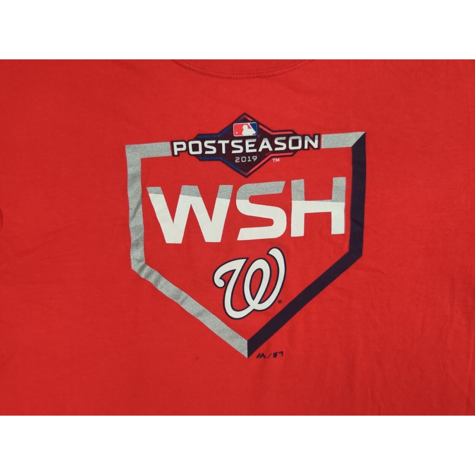 Majestic Washington Nationals Shirt Adult Mens XL 2019 Post Season Size US XL / EU 56 / 4 - 2 Thumbnail