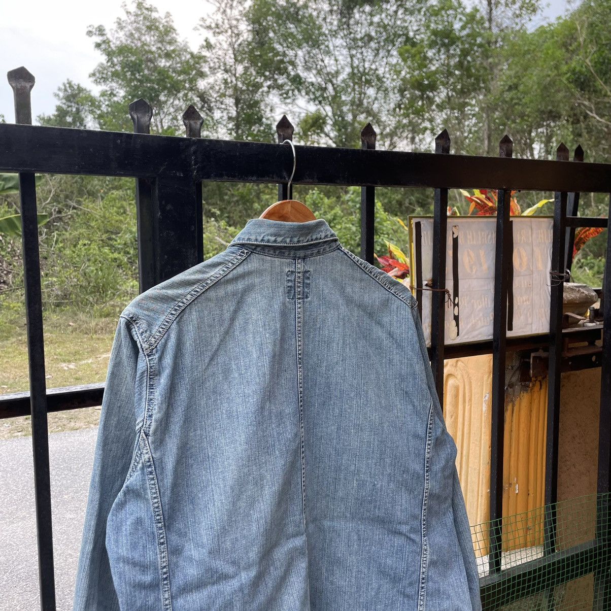 Edwin 🔥Vintage 1997 Edwin Stone Washed Workwear Chore Denim Jacket Size US M / EU 48-50 / 2 - 3 Thumbnail