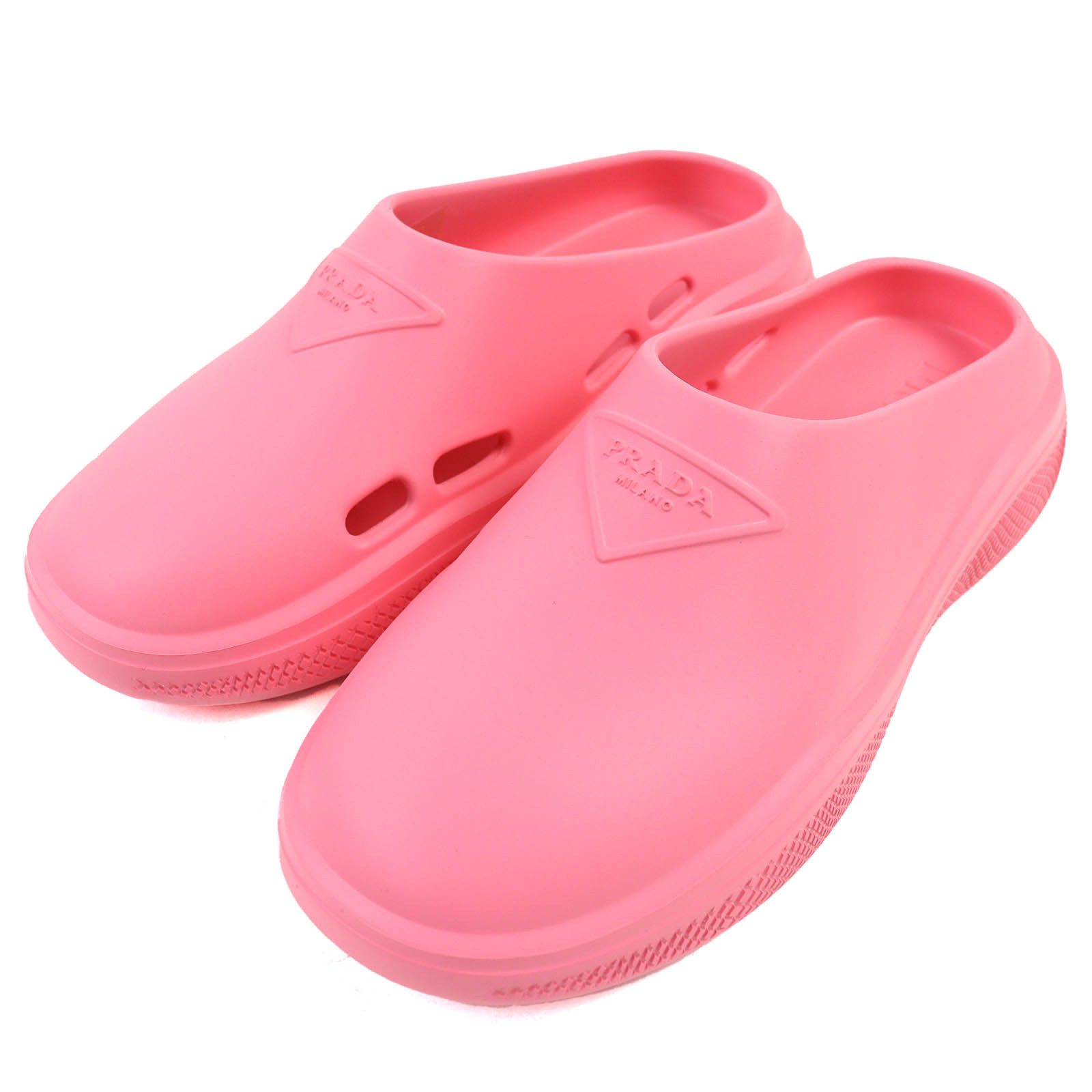 Prada Prada Prada Triangle logo Rubber Mules Plastic Shoes 1S811M DUTY FREE for USA Size ONE SIZE - 1 Thumbnail