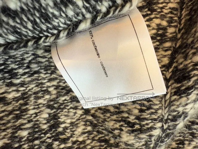 Chanel Chanel V-neck four-pocket black and white blended cashmere Size XS / US 0-2 / IT 36-38 - 8 Thumbnail