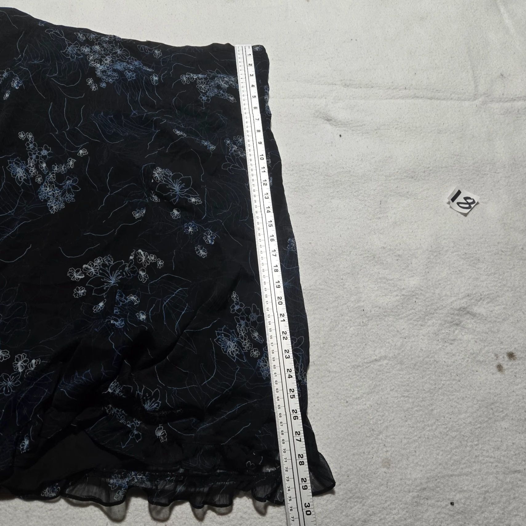 Vintage Sag Harbor Skirt Women Long Pleated Size 20W Navy Blue Floral Print 20W Womens Skirt Size 42" / US 20 - 5 Thumbnail