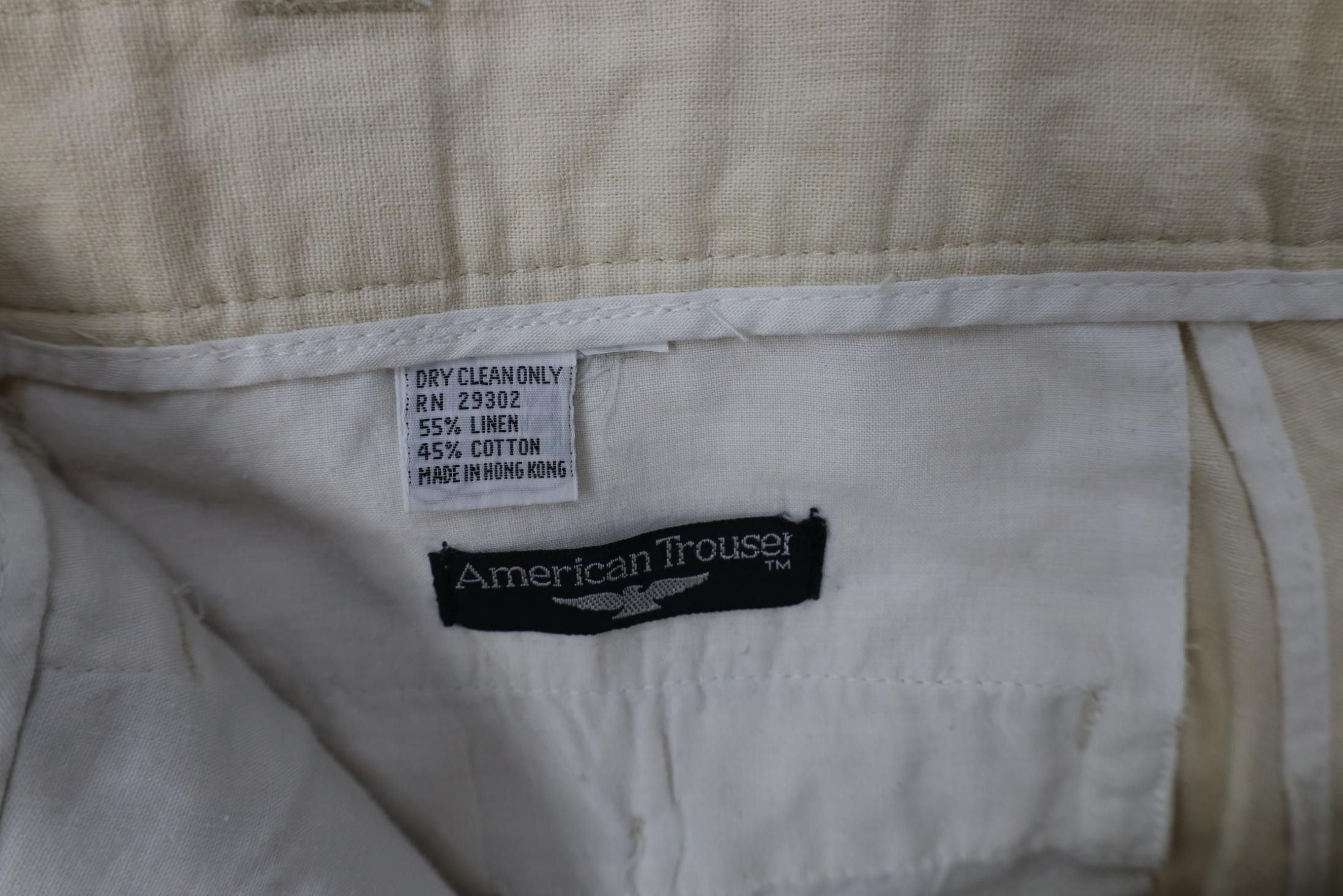 Vintage Vintage 90s Streetwear Linen Blend Knit Pleated Chino Pants Size US 32 / EU 48 - 9 Thumbnail