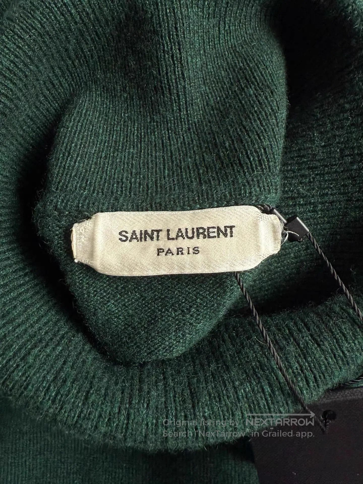 Saint Laurent Paris Green Turtleneck Sweater. Size US M / EU 48-50 / 2 - 7 Thumbnail