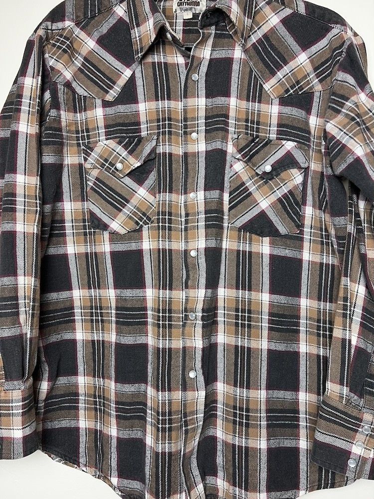 Vintage Vintage 1980's-1990's Ely Cattleman Button Up Flannel Size US L / EU 52-54 / 3 - 3 Thumbnail