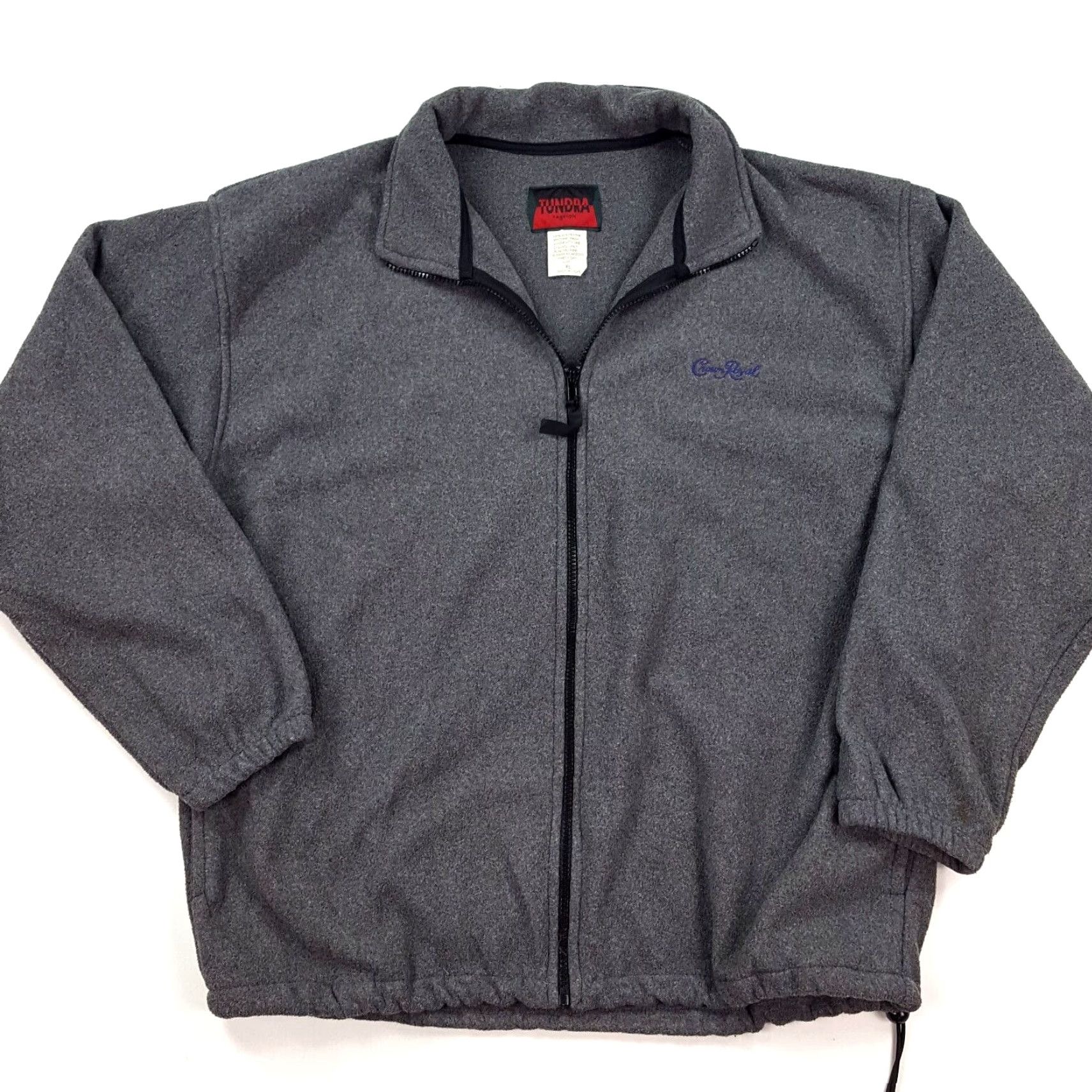Vintage VINTAGE Crown Royal Fleece Jacket Windbreaker Logo Zip Up Gray XL Men Size US XL / EU 56 / 4 - 2 Thumbnail