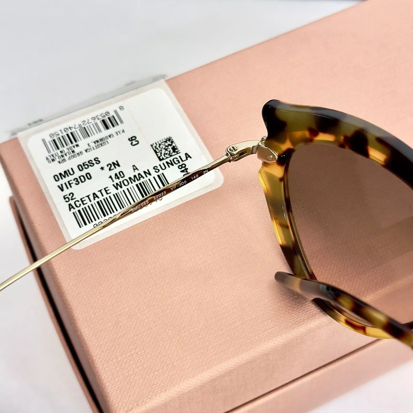 Miu Miu MIU MIU NOIR SILK MU05SS Cat Eye Fashion Sunglasses 05S Size ONE SIZE - 3 Thumbnail