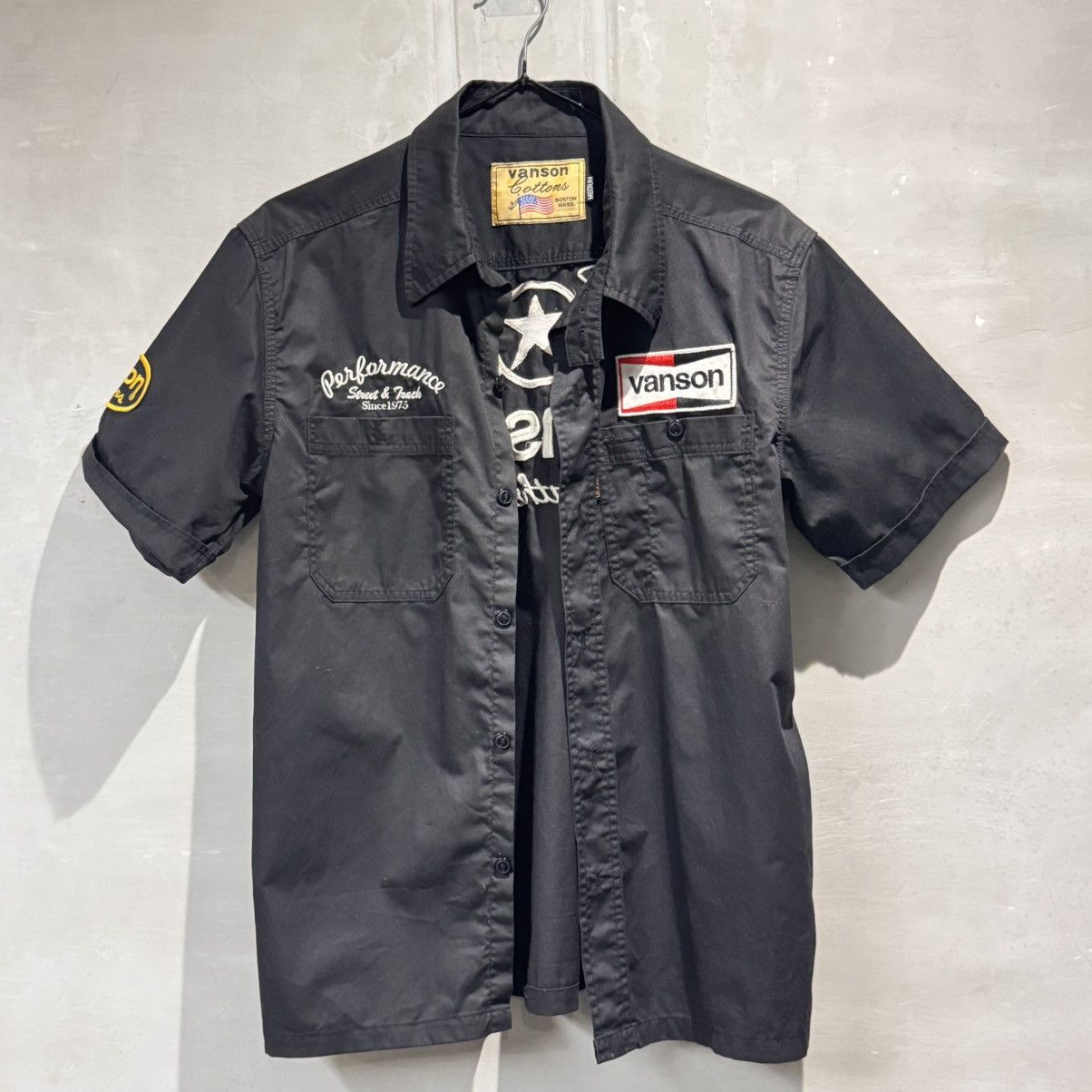 Vanson Leathers Vanson Leathers Wings Button Up Short Sleeve Shirt Size US M / EU 48-50 / 2 - 4 Thumbnail