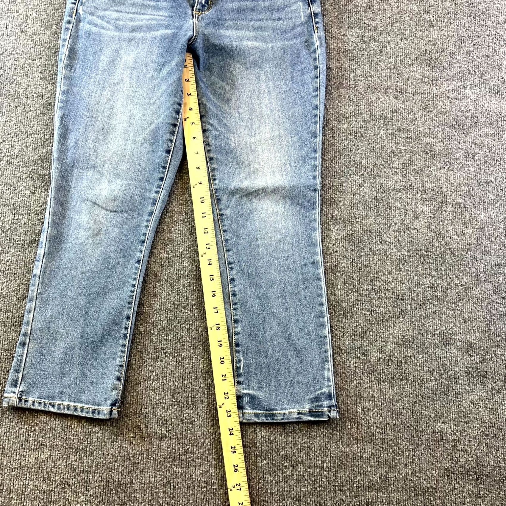 Vintage Vintage America Blues Boho Cropped Jeans Women 4 Blue Denim Stretch Size 27" / US 4 / IT 40 - 3 Thumbnail