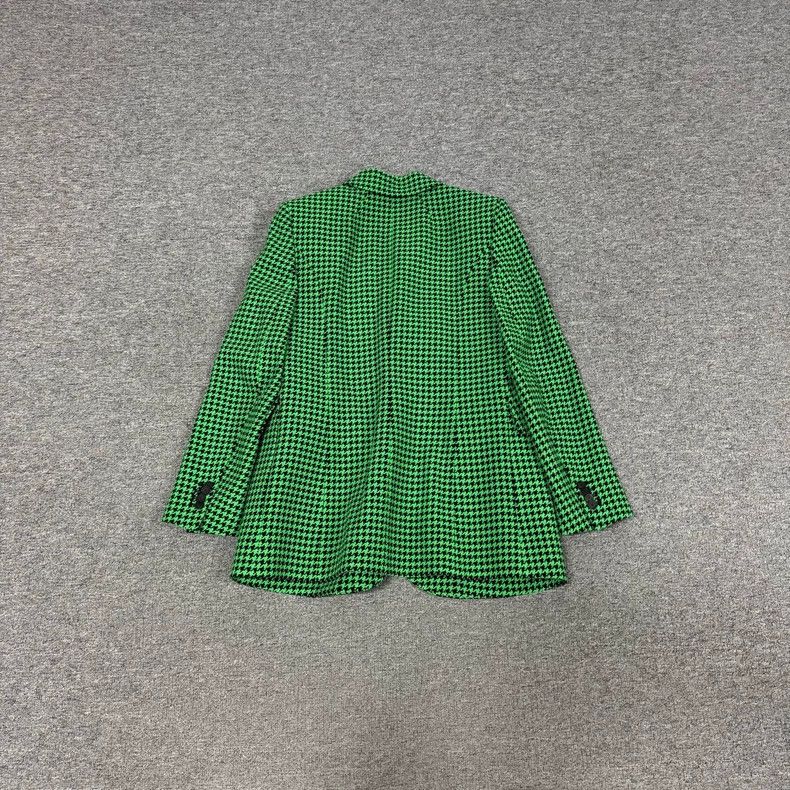 Balenciaga Balenciaga Hourglass Green Plaid Jacket Size XS / US 0-2 / IT 36-38 - 2 Thumbnail