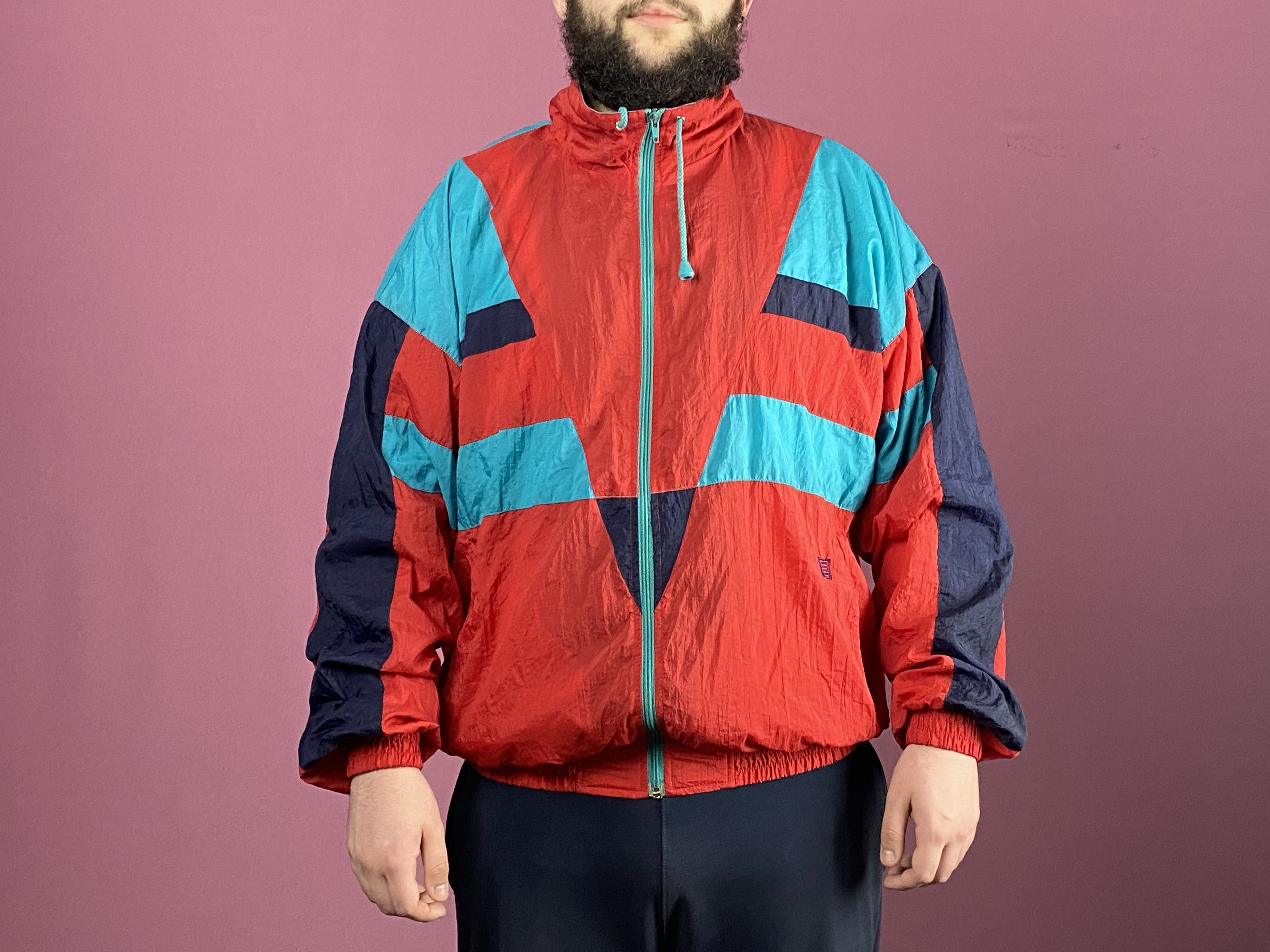 Vintage 90s Five Season Vintage Men's Windbreaker Jacket - L Size US L / EU 52-54 / 3 - 4 Thumbnail