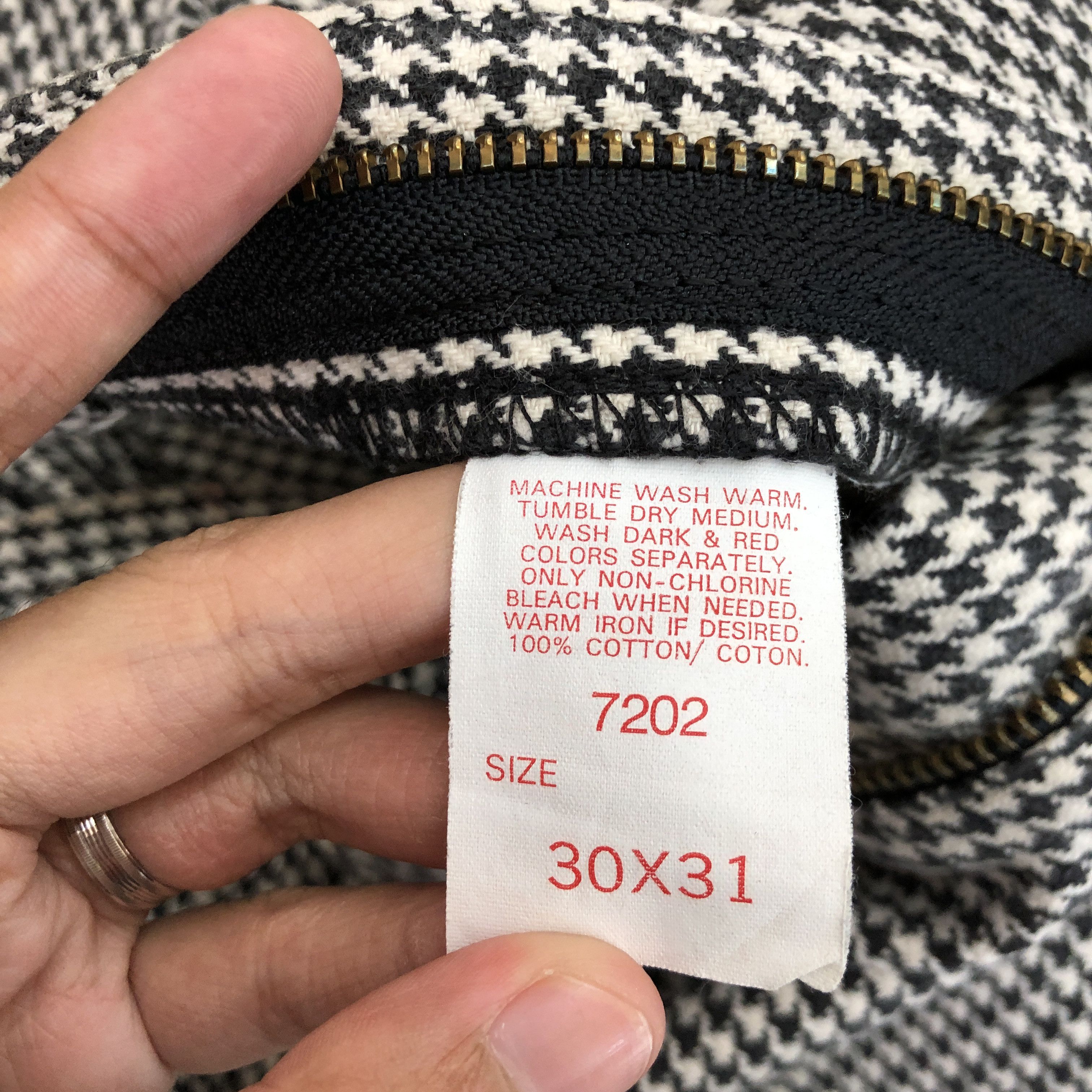 Lee Vintage 90s Lee Jeans Lee Houndstooth Lee Riders Pants Size 26" / US 2 / IT 38 - 9 Thumbnail