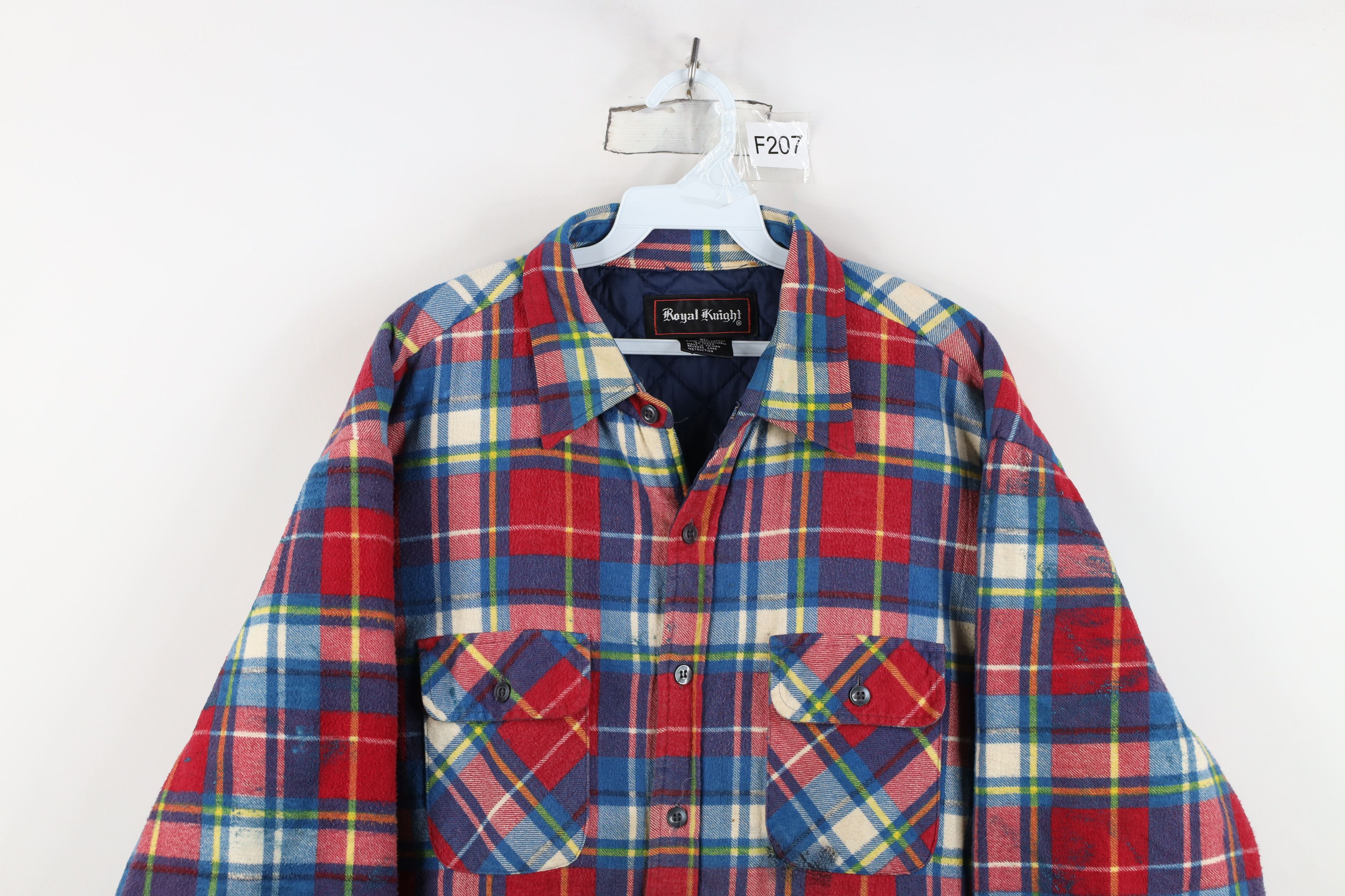 Vintage Vintage 90s Streetwear Quilted Flannel Button Shirt Jacket Size US XL / EU 56 / 4 - 2 Thumbnail
