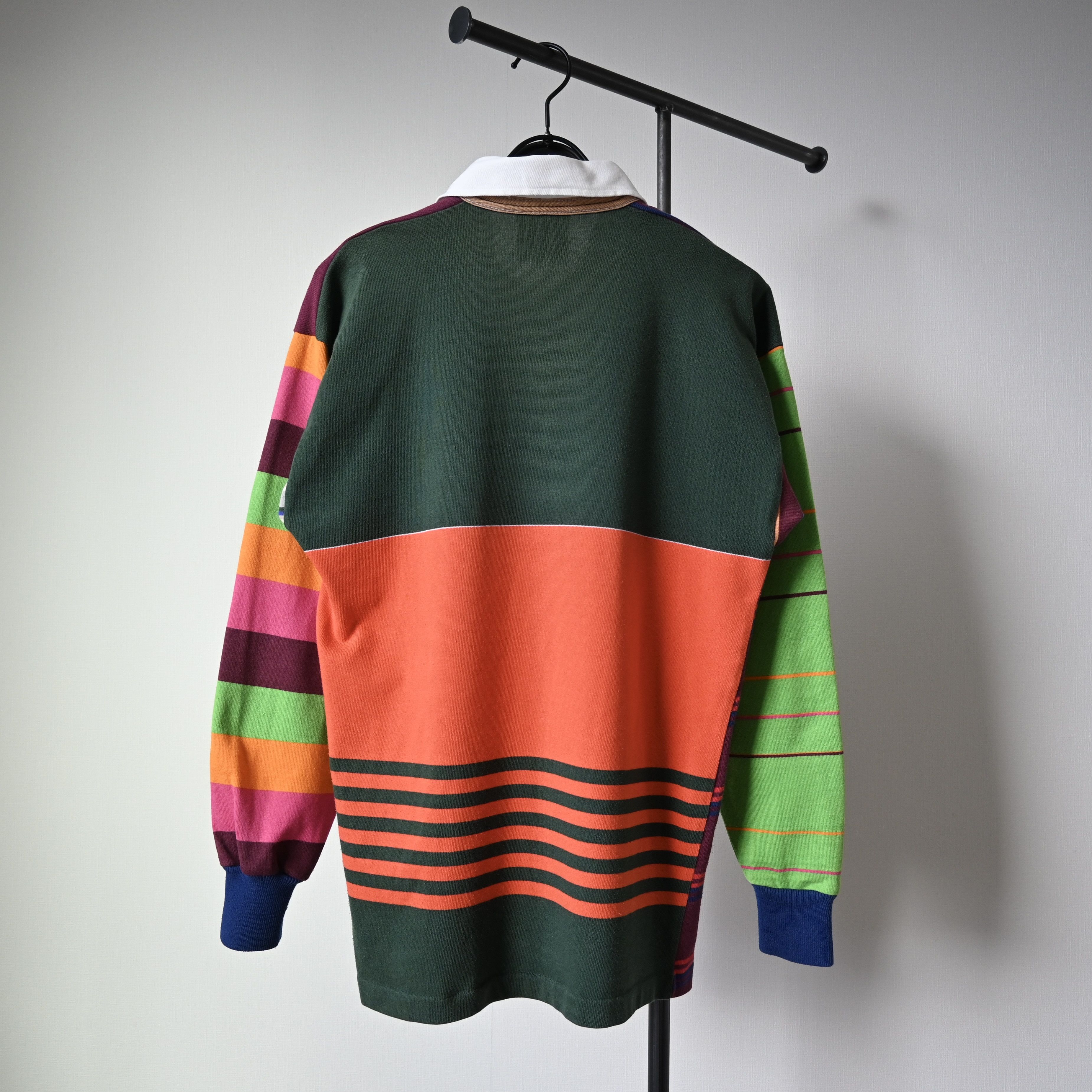 Canterbury of New Zealand VTG 1990s Canterbury Of New Zealand crazy stripe rugbyshirt Size US M / EU 48-50 / 2 - 3 Thumbnail