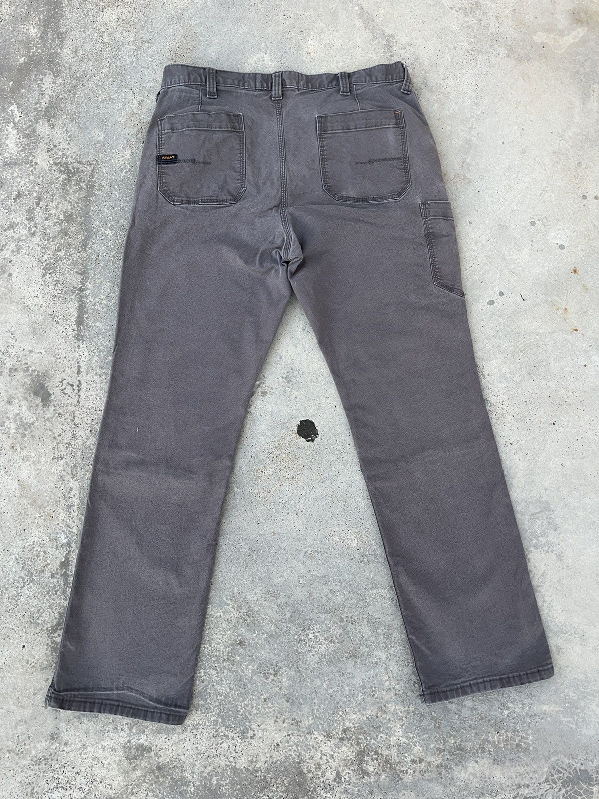 Ariat × Vintage Sunfaded Ariat Rebar Double Knee Grey Pants Size US 38 / EU 54 - 3 Thumbnail