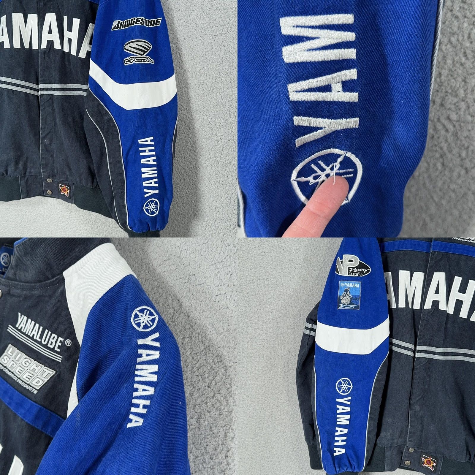 Yamaha VINTAGE Yamaha Racing Jacket Mens XL JH Design Blue Cotton Twill Y2K Moto Biker Size US XL / EU 56 / 4 - 9 Thumbnail