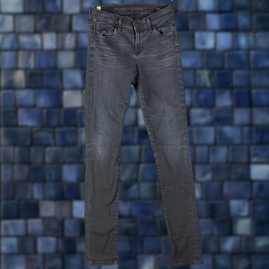 Citizens Of Humanity Citizens of Humanity Jeans Womens 26 Avedon Skinny Black Cotton Blend Denim Skinny Jeans Size 26" / US 2 / IT 38 - 1 Thumbnail