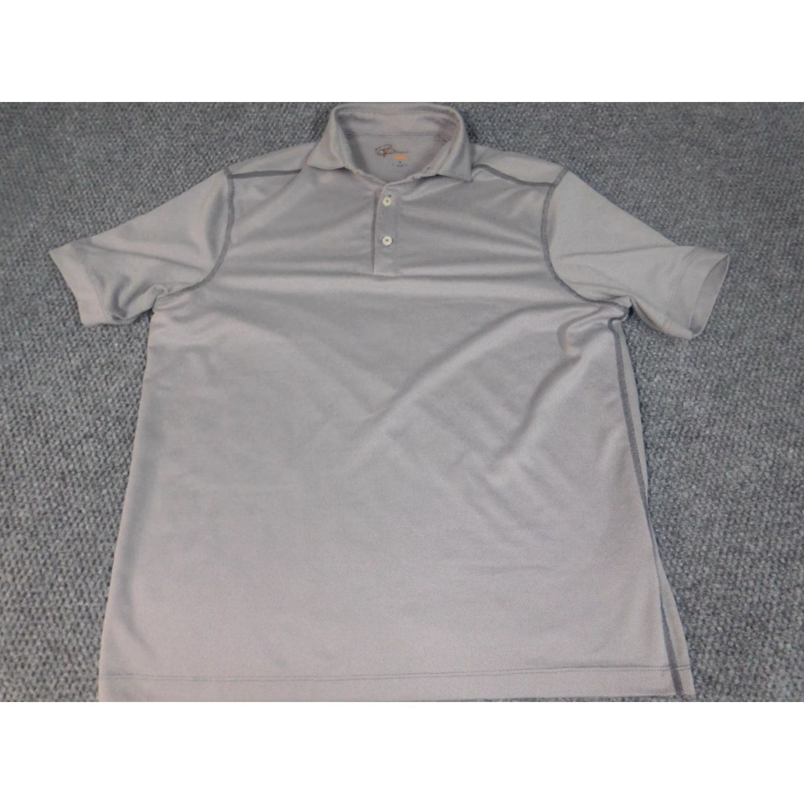 Cremieux Cremieux Polo Shirt M Gray Regular Men Short Sleeve Button-Down Collar 100% Cotton Solid Size US M / EU 48-50 / 2 - 2 Thumbnail