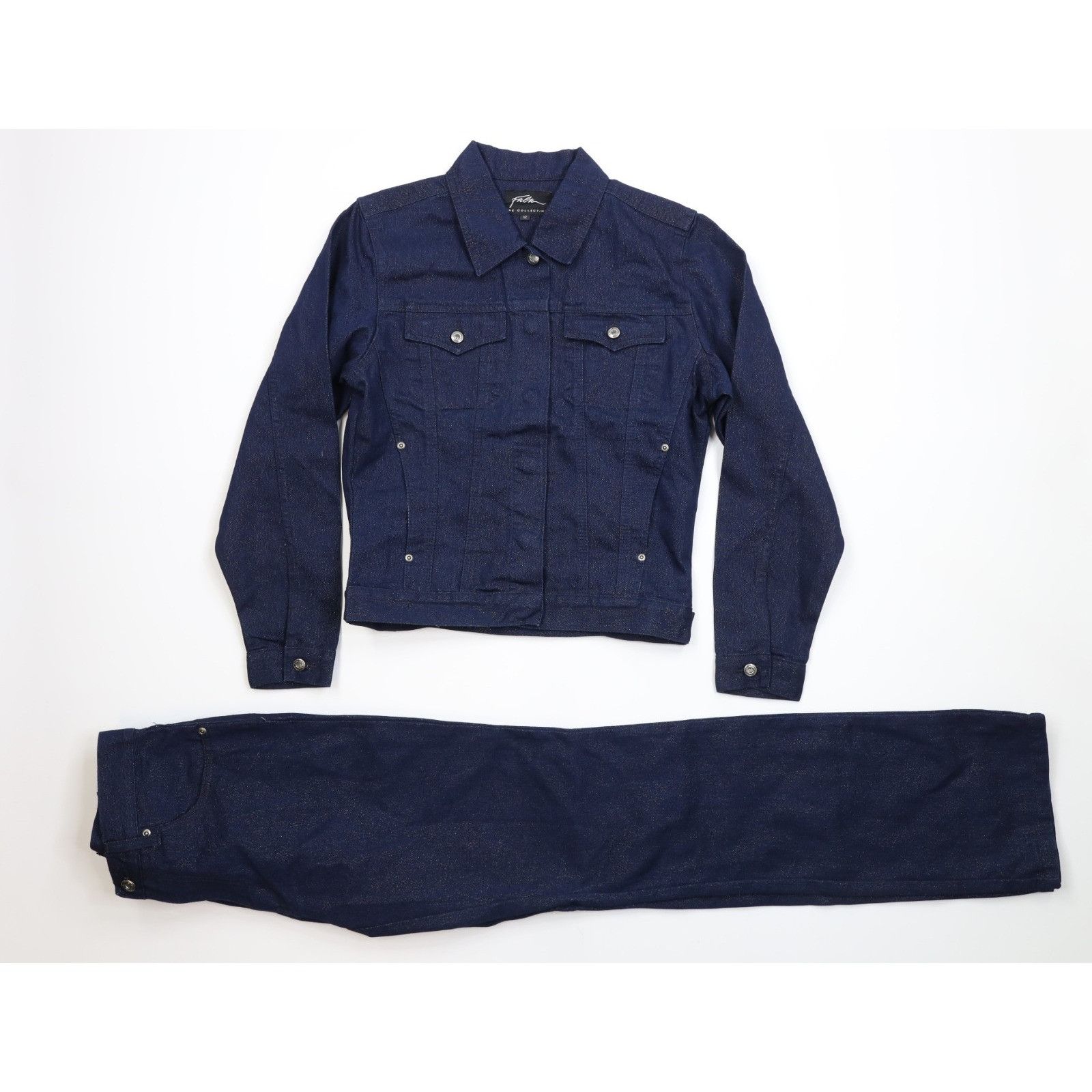 Fubu Vintage 90s Y2K FUBU Babydoll Metallic 2 Piece Denim Suit Size XL / US 12-14 / IT 48-50 - 1 Thumbnail