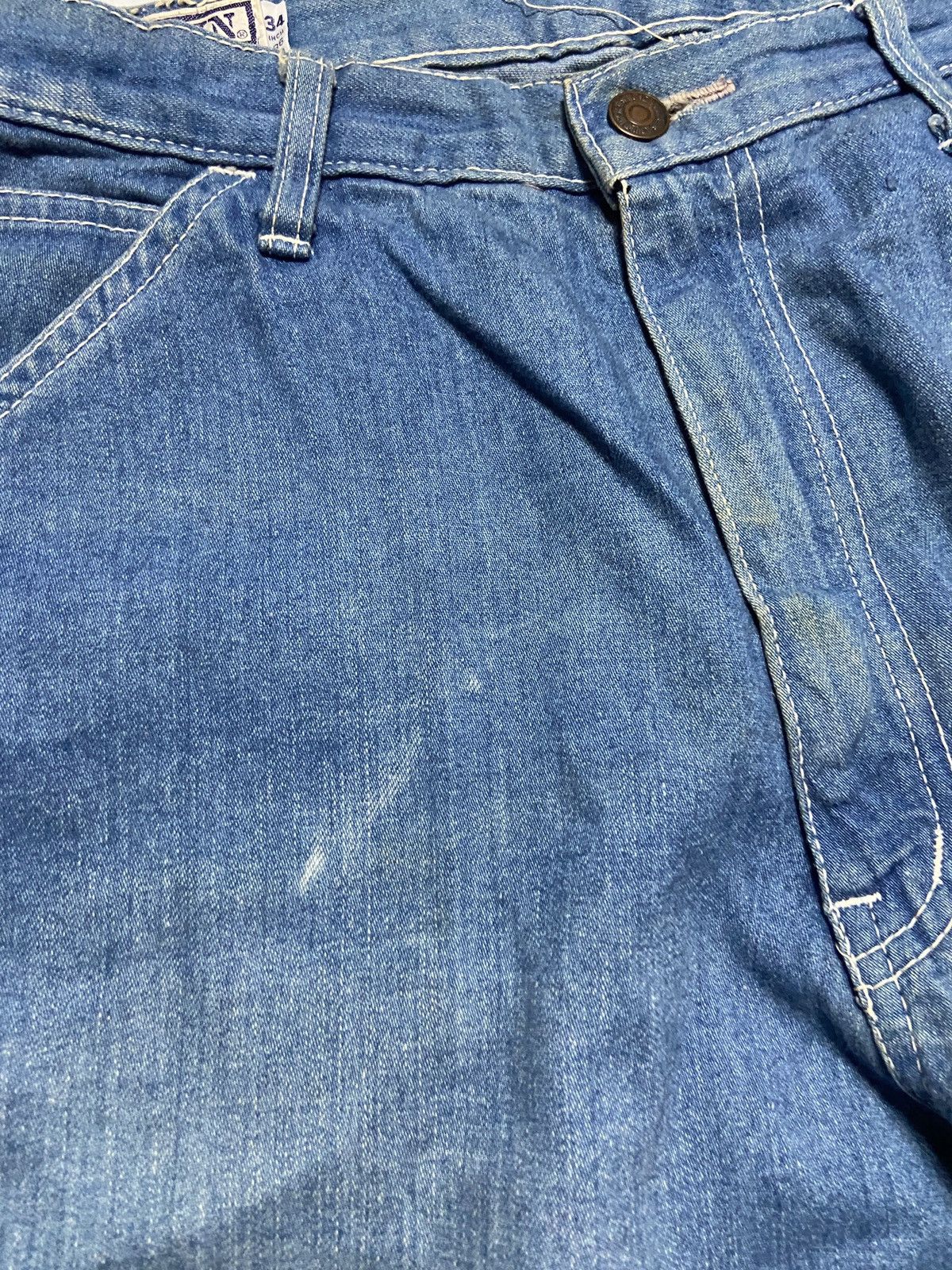 Edwin × Japanese Brand × Vintage Rare Vintage 90s Edwin Carpenter Stonewash Blue Jeans Size US 32 / EU 48 - 6 Thumbnail