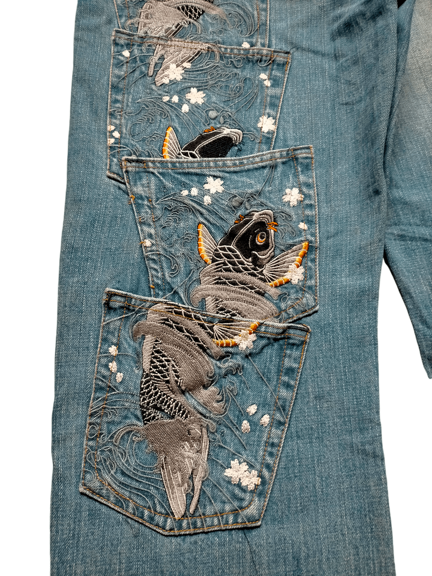 If Six Was Nine Karakuri Generation Multipocket Embroiderd Denim Pants Size US 34 / EU 50 - 7 Thumbnail