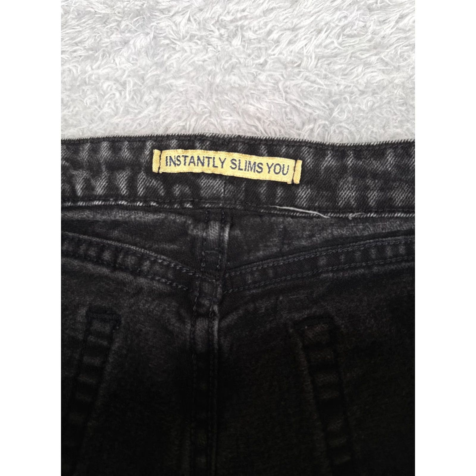 Lee Lee Jeans Womens 14 Black Mid Rise Straight Leg Denim Jeans 32x30 Size 36" / US 14 / IT 50 - 6 Thumbnail