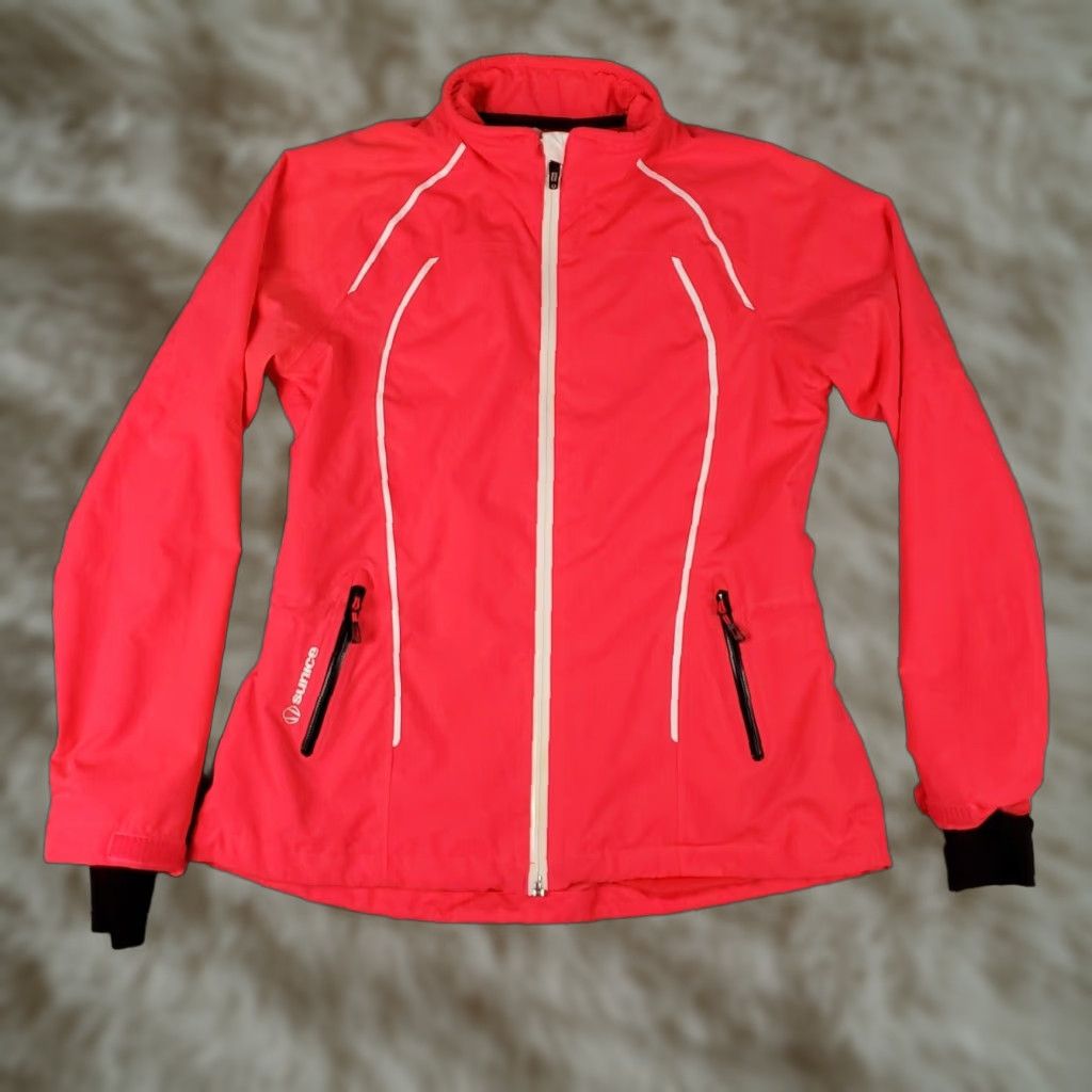 Pinko Sunice Jacket Womens Size Medium Neon Pink Zephal Typhoon Full Zip * Size M / US 6-8 / IT 42-44 - 1 Thumbnail