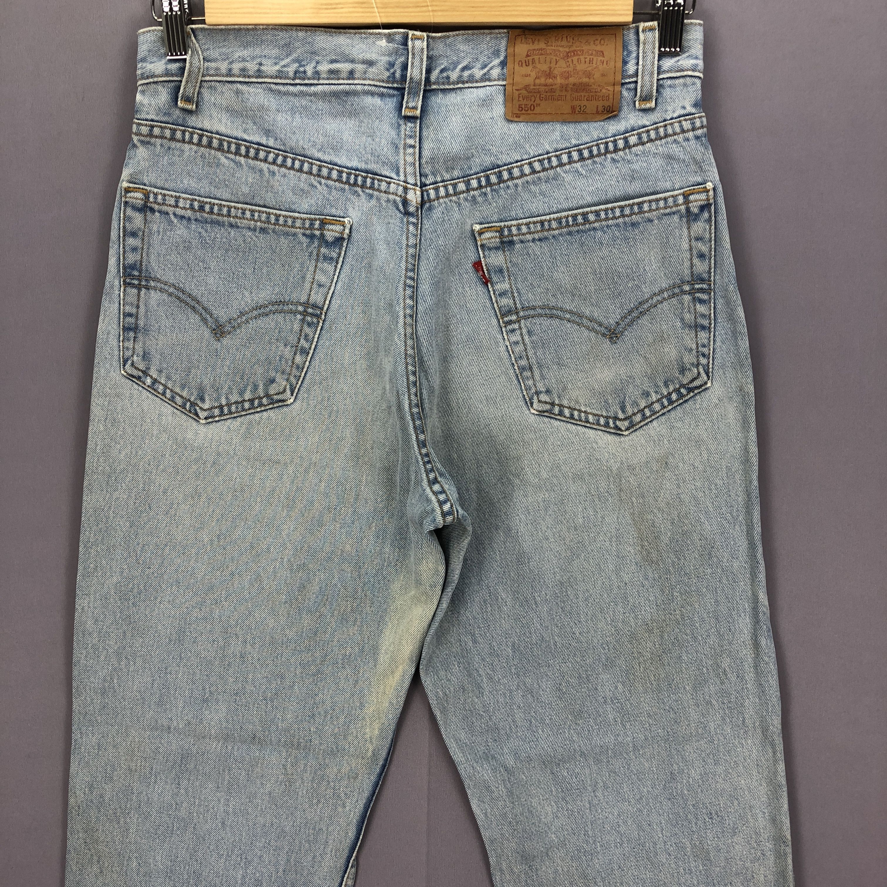 Levi's Vintage Levis 550 Light Wash Jeans Levi's Sun Faded Denim Size US 30 / EU 46 - 4 Thumbnail