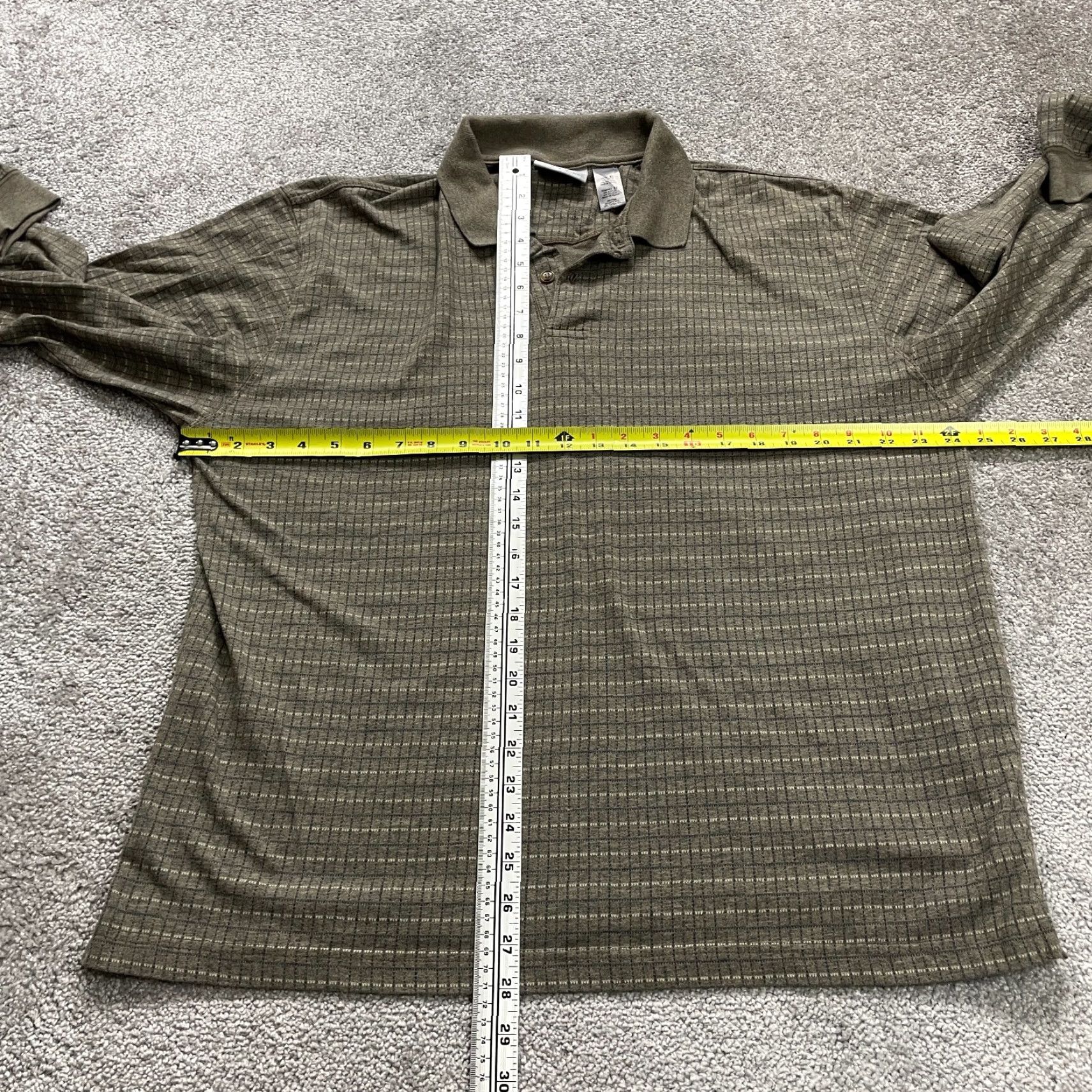 Farah Farah Polo Shirt Mens XL Brown Plaid Collared Long Sleeve Outdoor Casual Top Size US XL / EU 56 / 4 - 7 Thumbnail