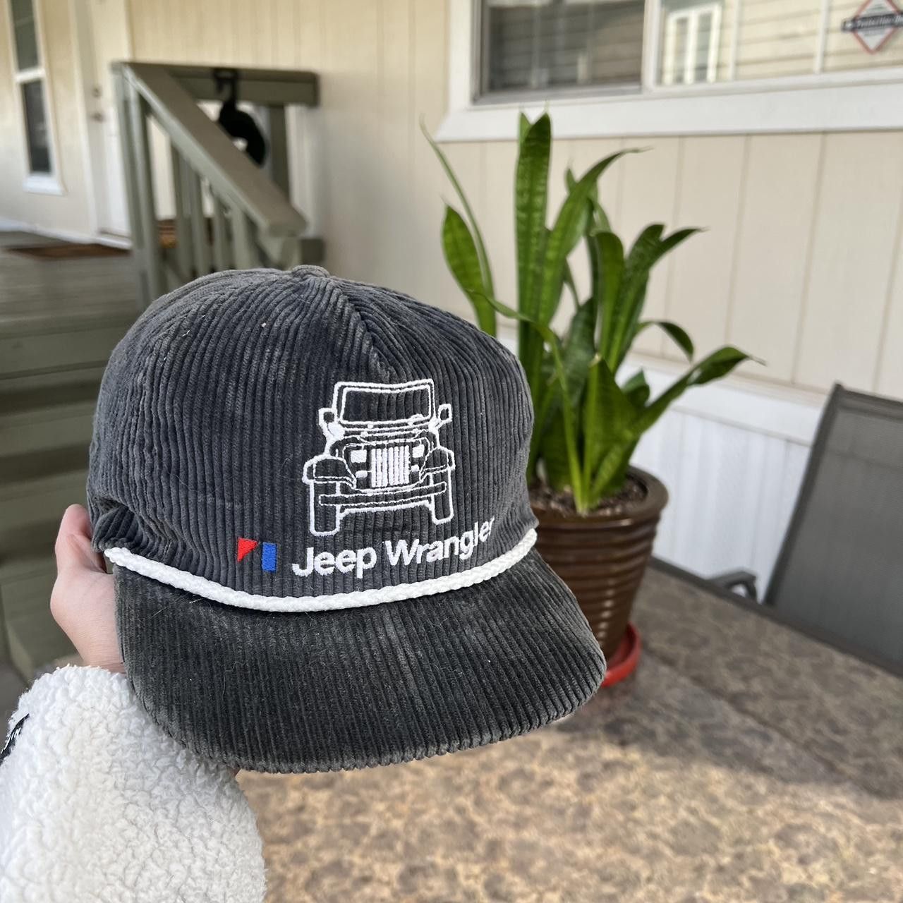 Vintage Vintage Jeep Corduroy Logo Hat Gray Adjustable Snapback Cap Size ONE SIZE - 3 Thumbnail