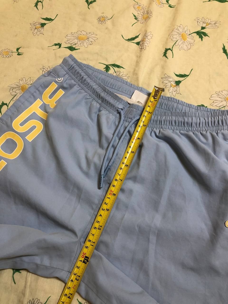 Lacoste Lacoste Mens Logo Blue Swim Trunk Shorts Drawstring Size US 30 / EU 46 - 9 Thumbnail