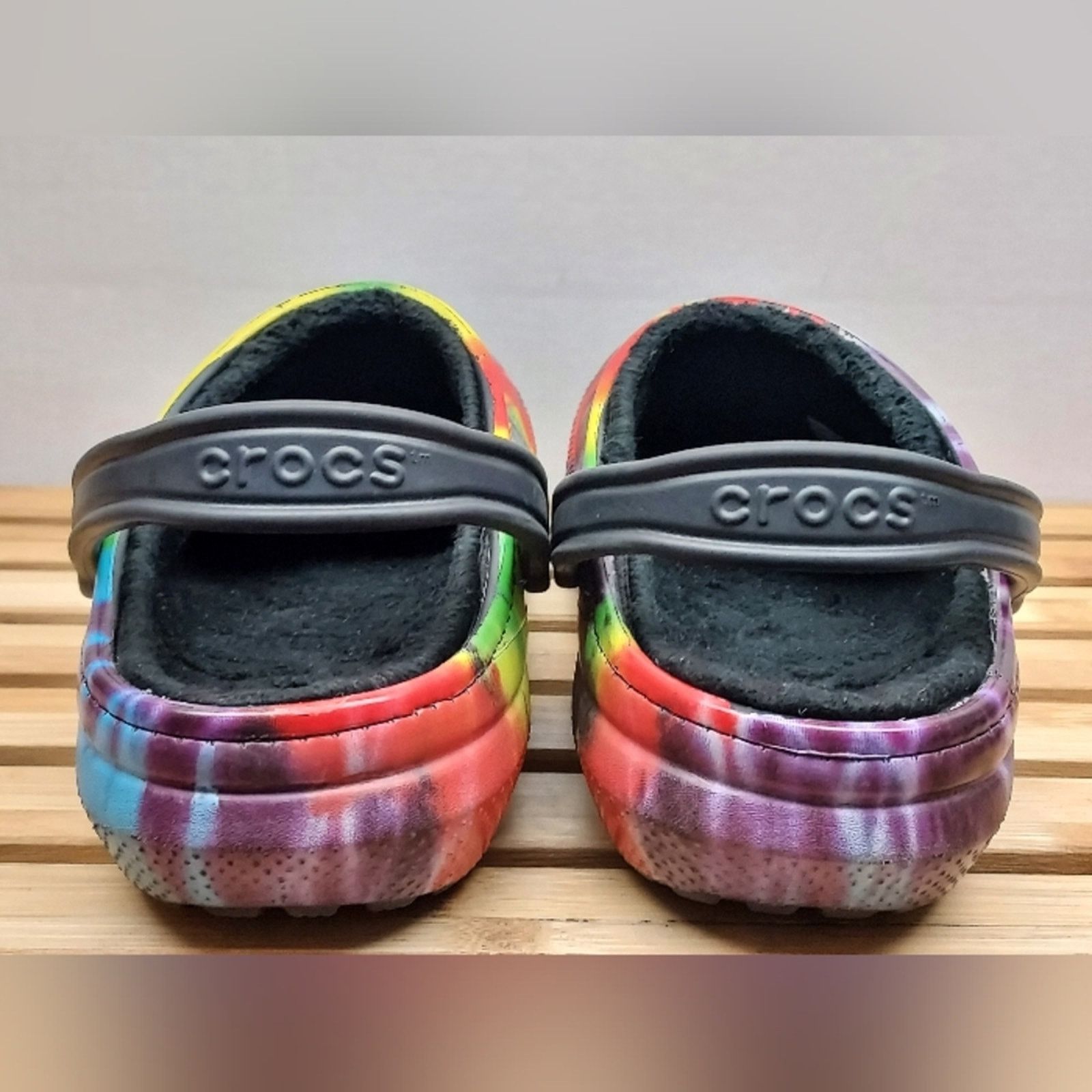 Crocs Crocs Mens Tie Dye Lined Baya Clog Sandals Size 11 Size US 11 / EU 44 - 9 Thumbnail