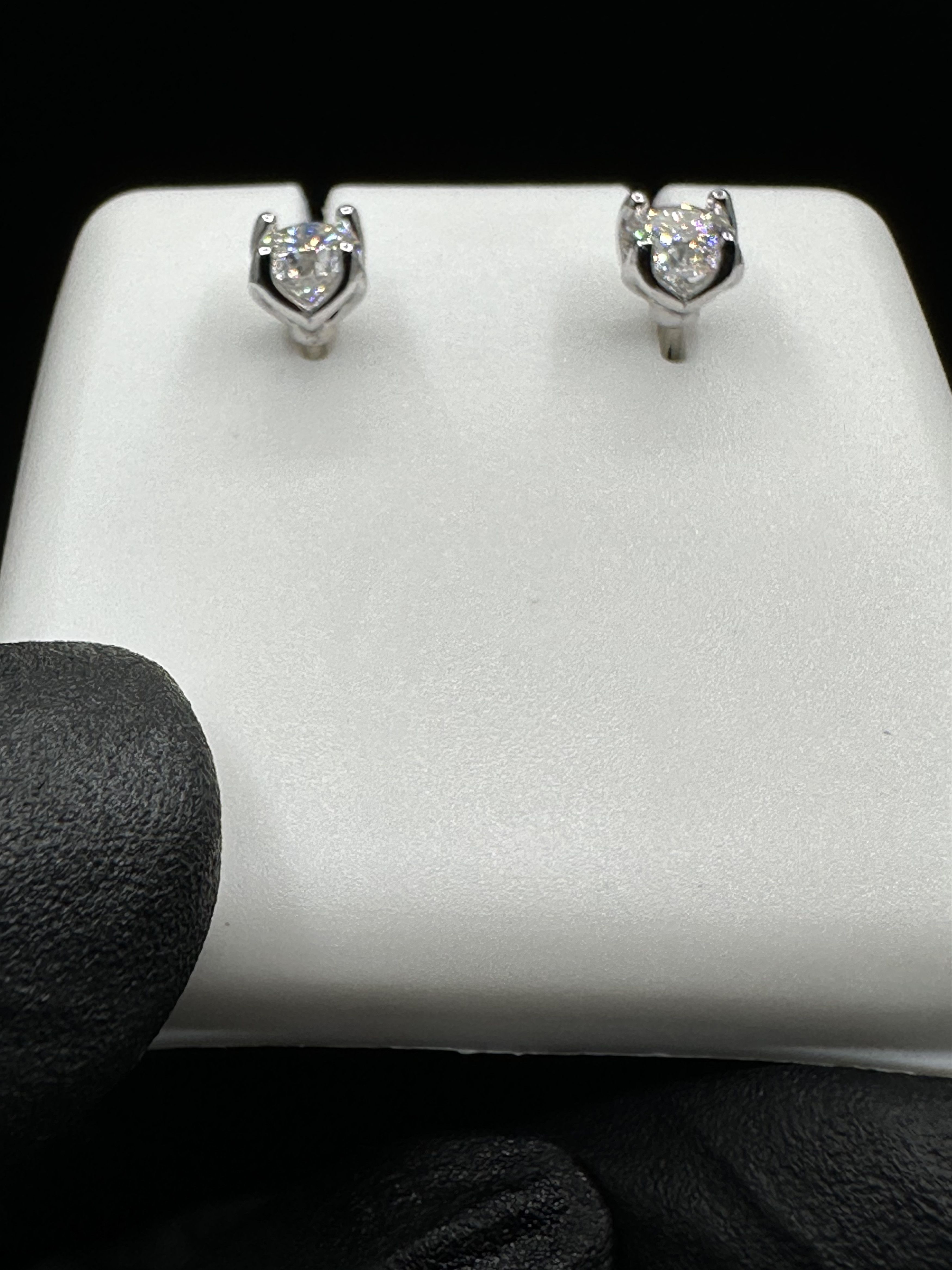 Jewelry MOISSANITE STUD SCREW BACK EARRINGS Size ONE SIZE - 4 Thumbnail