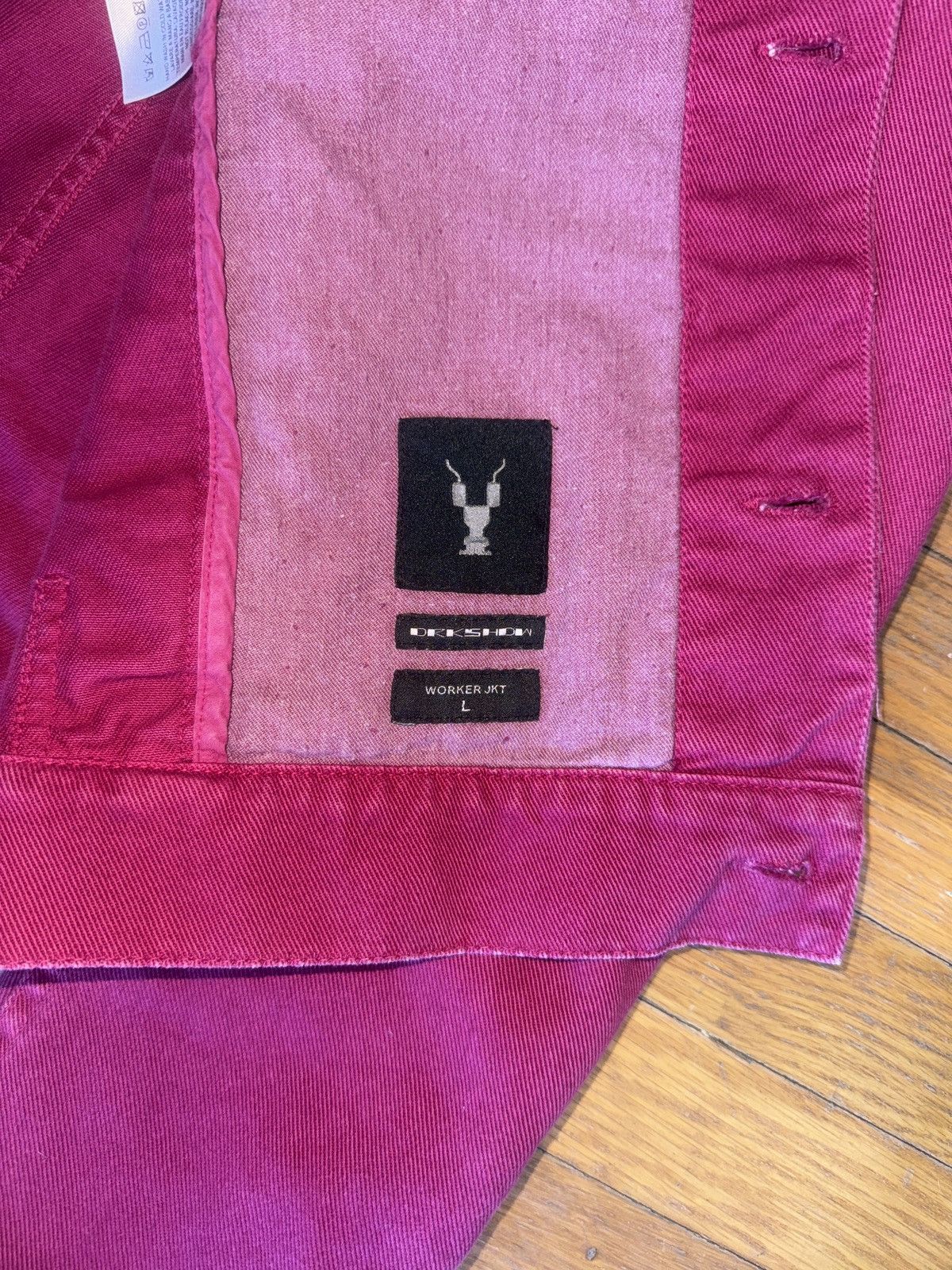 Rick Owens Drkshdw Rick Owens DRKSHDW FW19 Vomit Worker Jacket Size US L / EU 52-54 / 3 - 4 Thumbnail