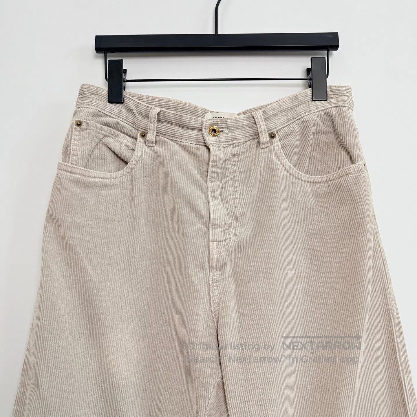 Miu Miu Miu Miu Corduroy Mid-Rise Zipper Front Straight Leg Casual Size US 38 / EU 54 - 2 Thumbnail