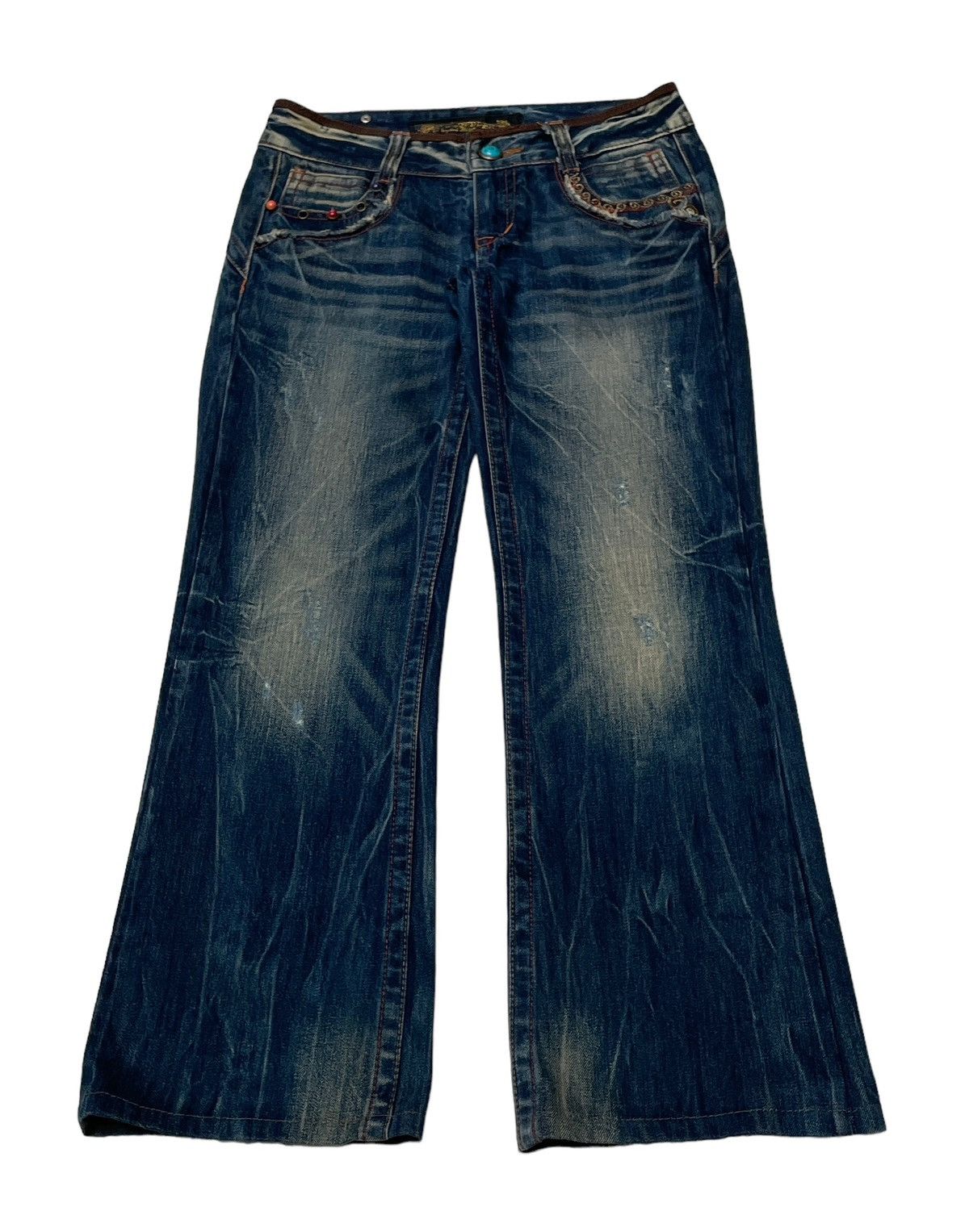 image of Avant Garde x Vintage Red Pepper Flared Jeans 1990S in Denim, Men's (Size 31)