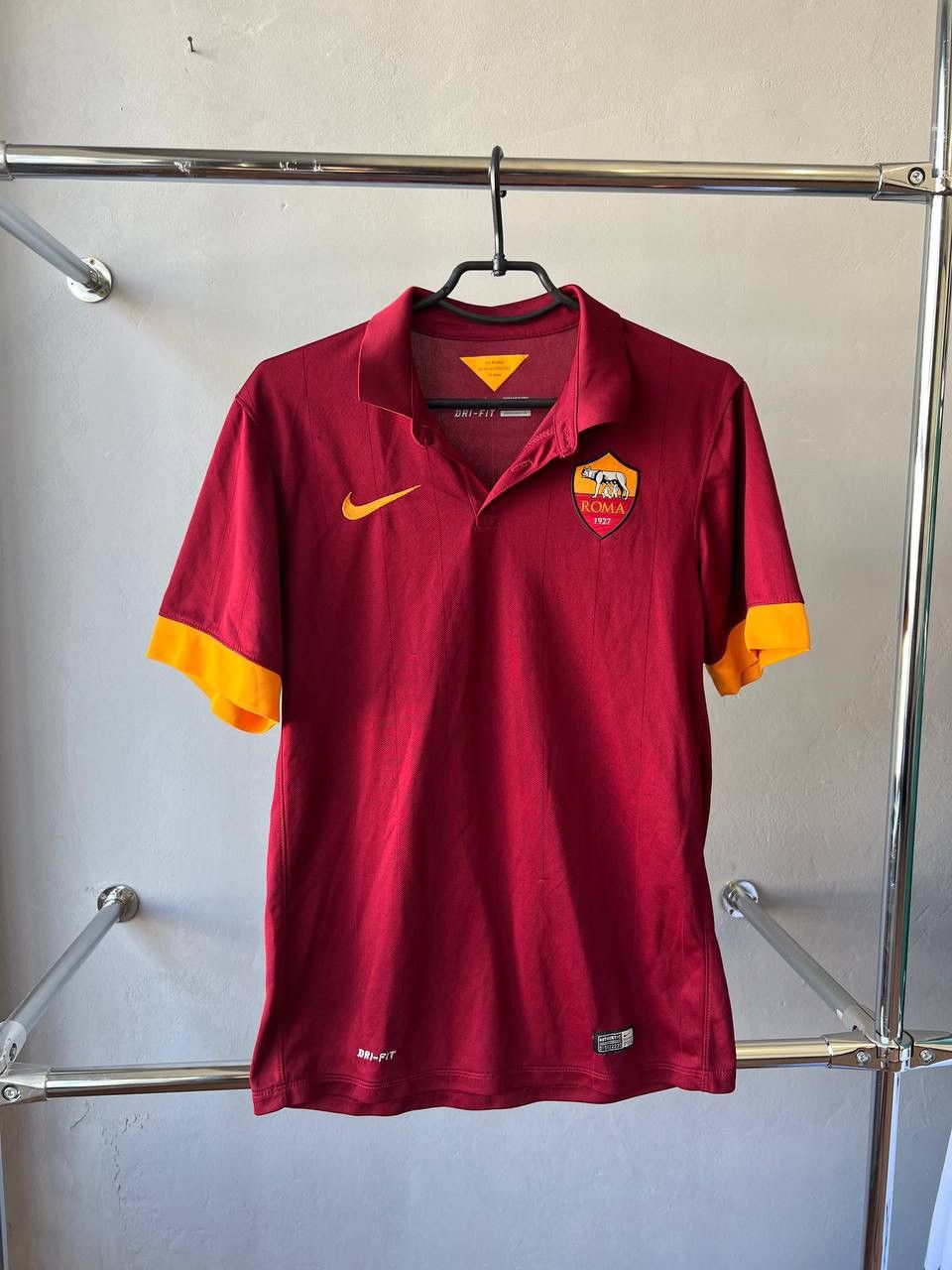 Nike 2014/15 AS ROMA HOME SOCCER JERSEY FOOTBALL SHIRT NIKE RARE Size US S / EU 44-46 / 1 - 3 Thumbnail