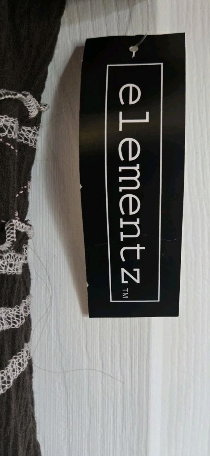 Element Elementz Mocha Brown Sleeveless Dress White Embroidery Size L / US 10 / IT 46 - 6 Thumbnail