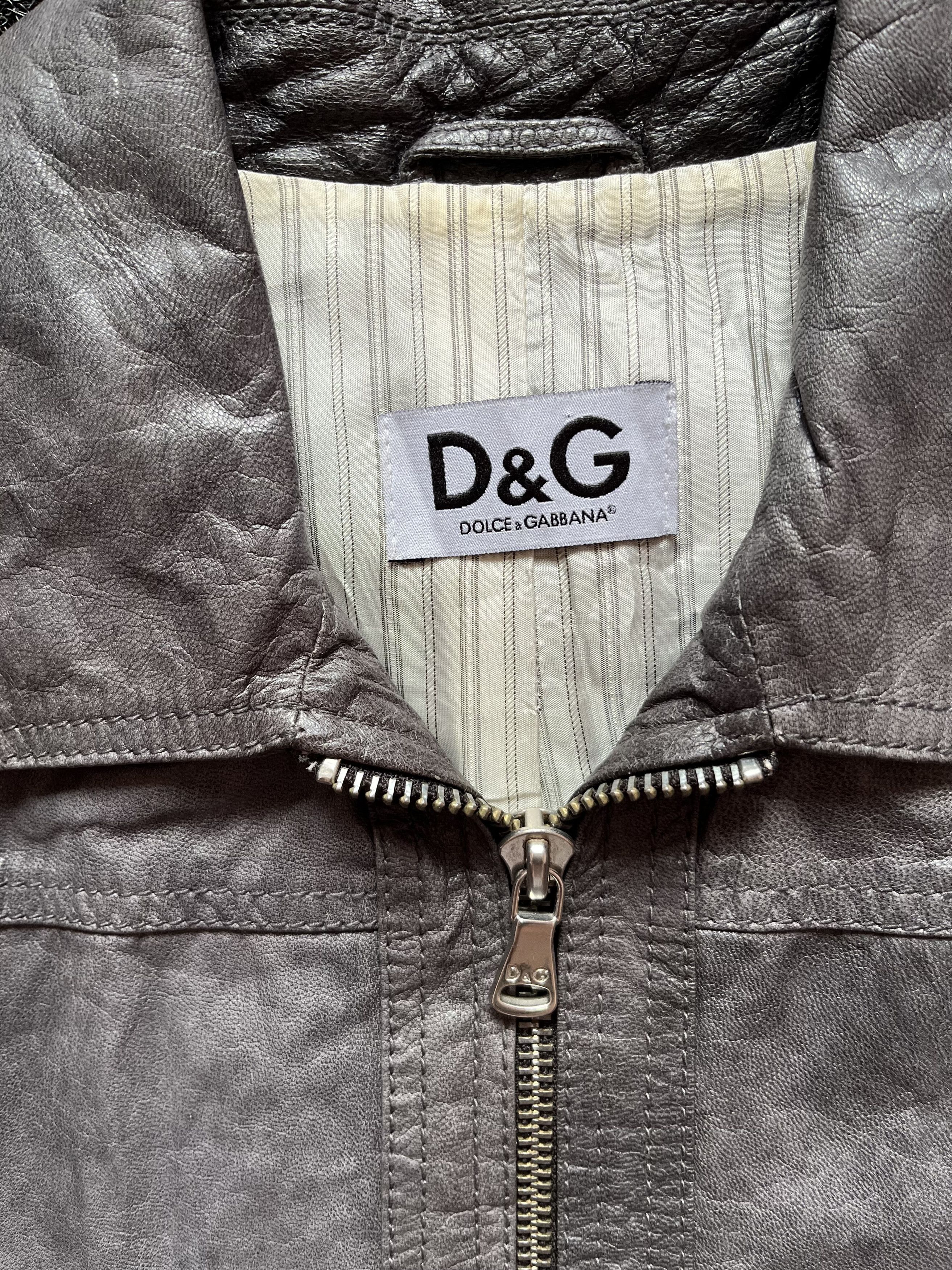 Dolce & Gabbana Vintage Dolce&Gabbana DG Goatskin Leather Authentic Jacket Size US S / EU 44-46 / 1 - 3 Thumbnail