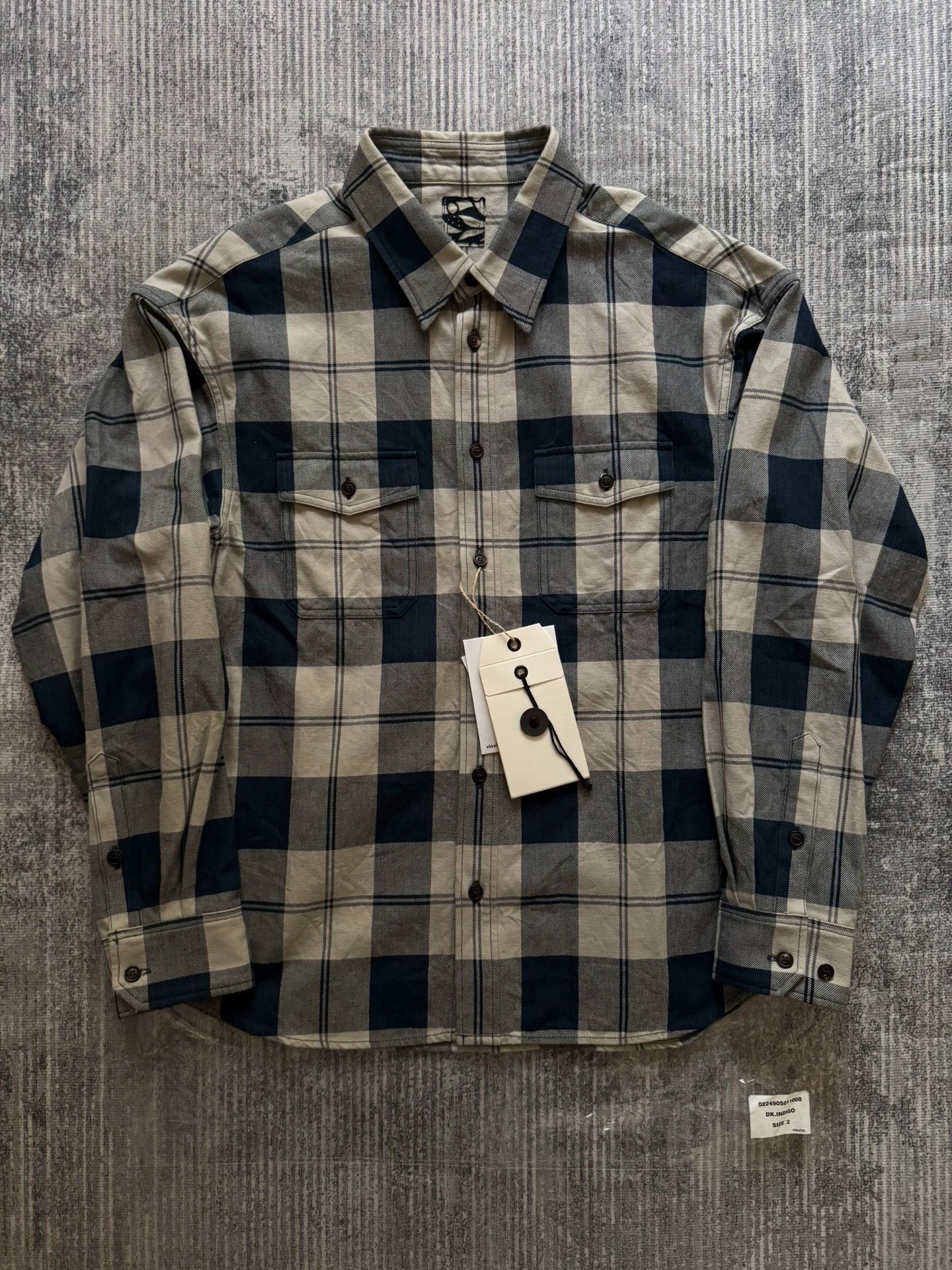 Visvim VISVIM 26SS LARRIKAN L/S CRASH Washed & Destroyed Navy 2,3