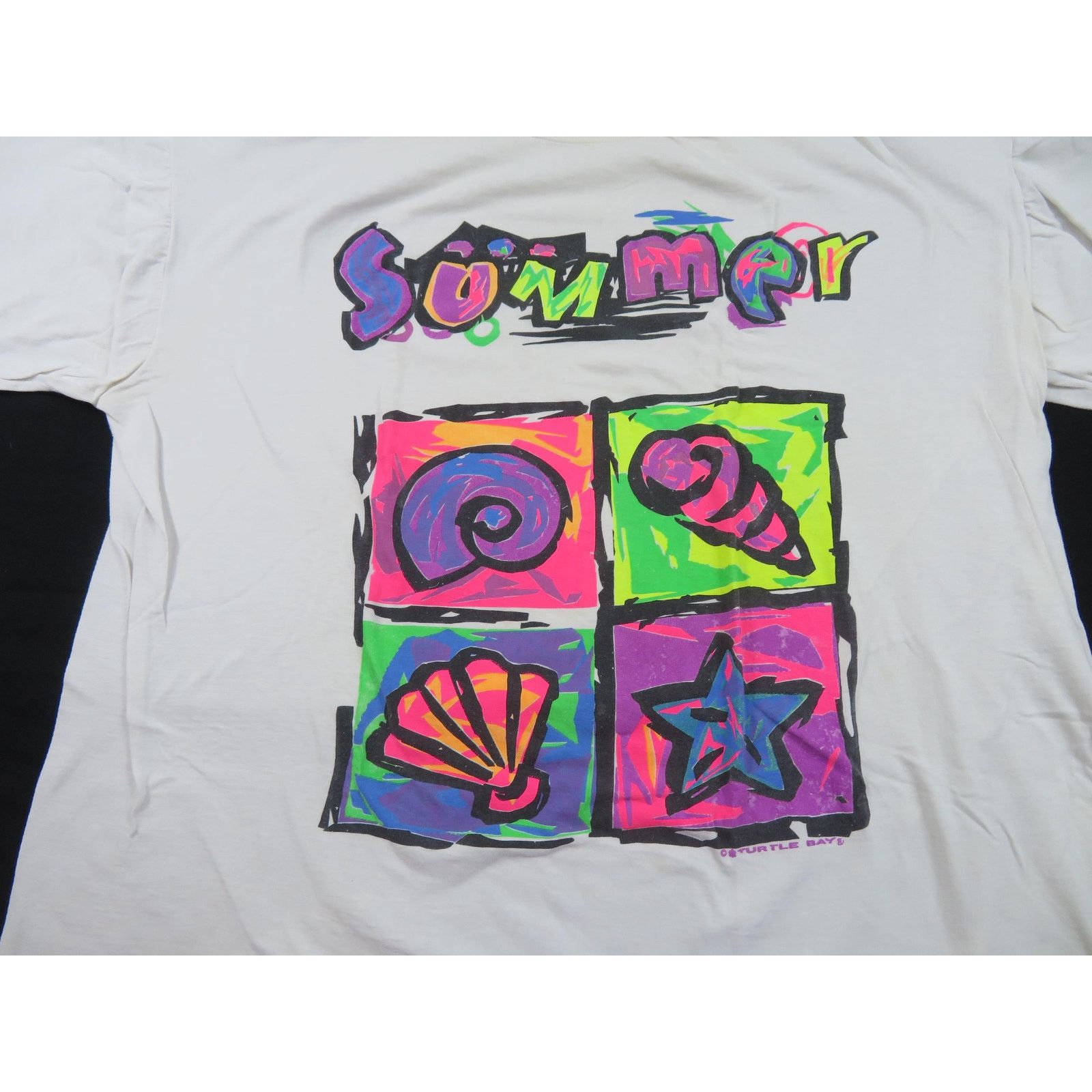 Other Turtle Bay Hawaii T-Shirt White Neon Colors Sz 2XL 1980s Size US XXL / EU 58 / 5 - 2 Thumbnail