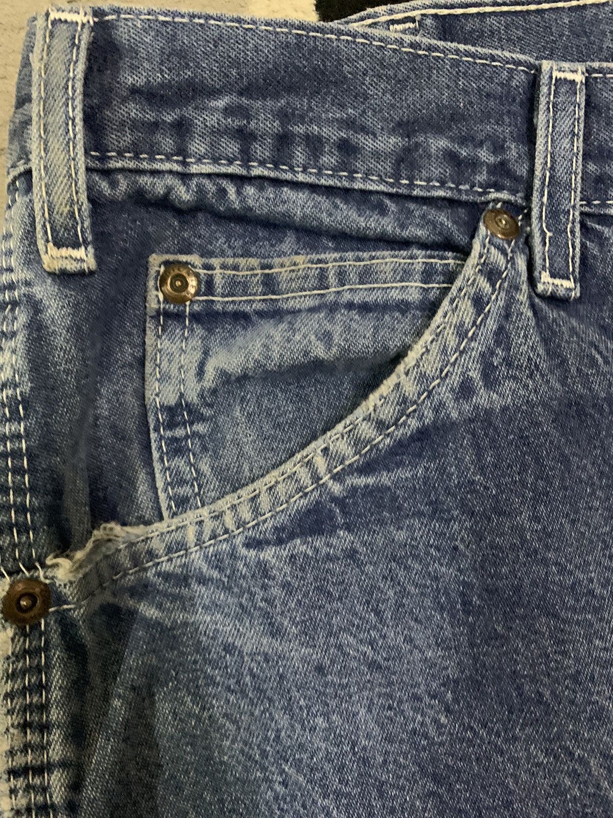 Dickies Vintage Dickies Blue Wash Baggy Distressed Carpenter Jeans Size US 40 / EU 56 - 13 Thumbnail