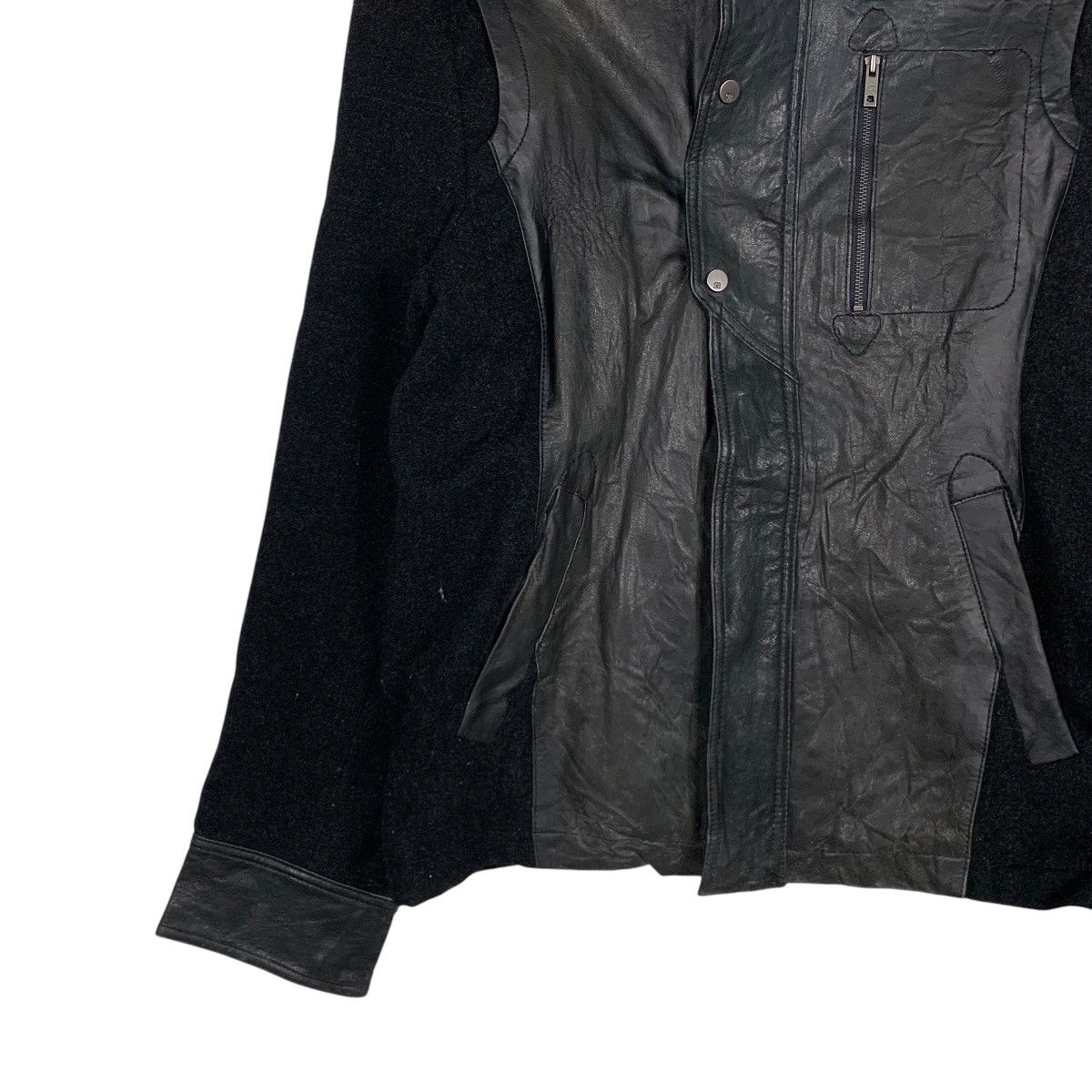 Leather BON Wool Leather Hybrid Jacket #1872-C81 Size US S / EU 44-46 / 1 - 3 Thumbnail