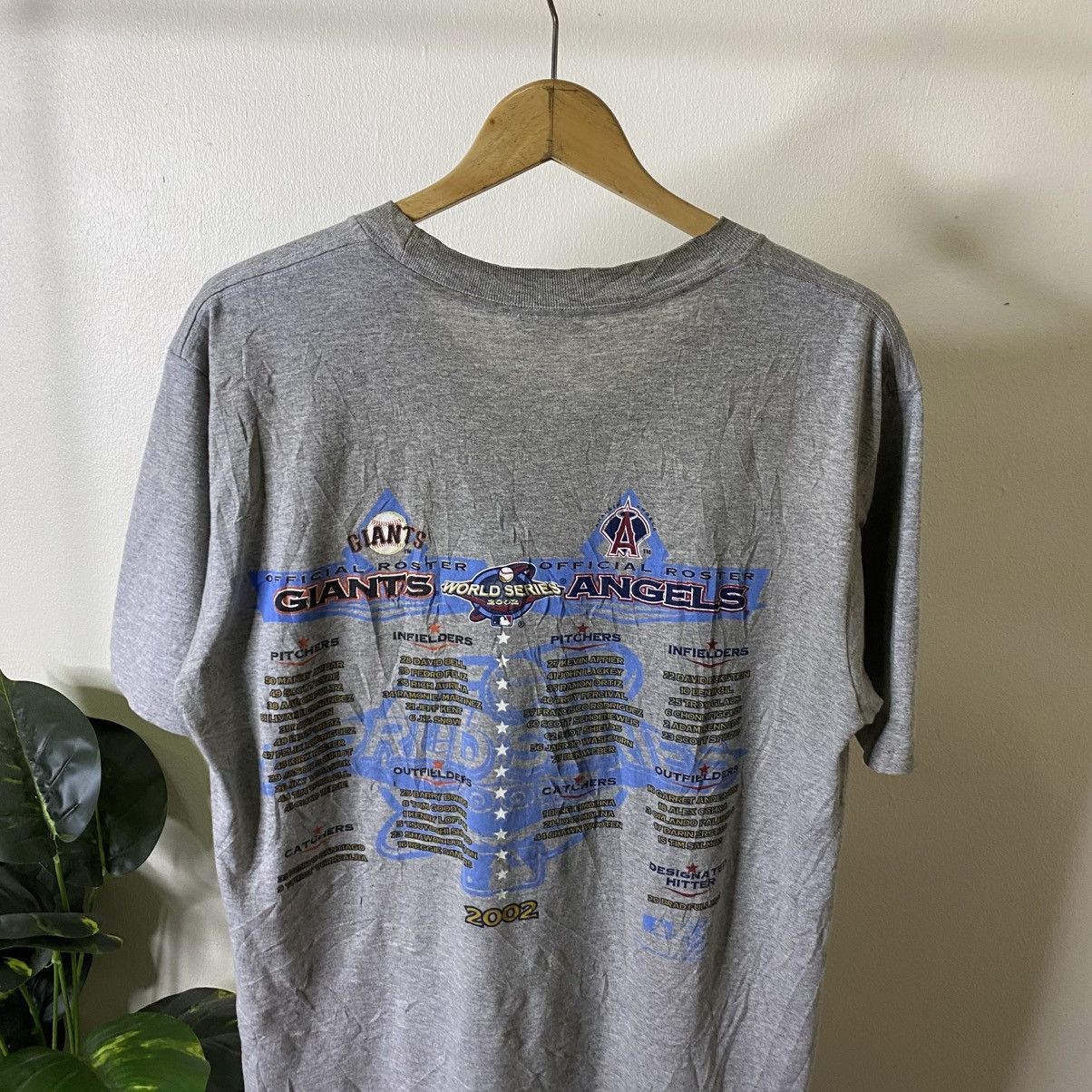 MLB Vintage 2002 MLB Giants vs Angels World Series T Shirt Size US L / EU 52-54 / 3 - 7 Thumbnail