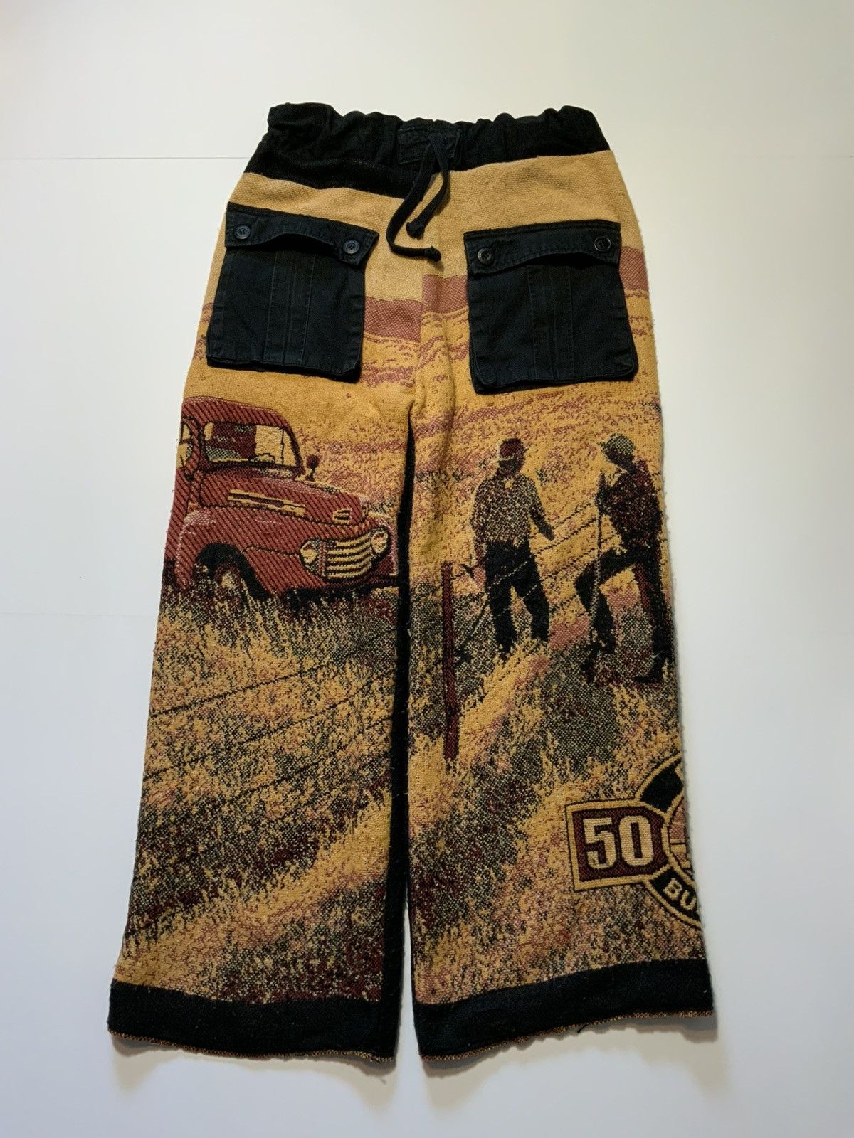 Ford × Vintage 1998 Ford F-Series 50 Year Tapestry Reworked Upcycle Pants Size US 34 / EU 50 - 1 Thumbnail
