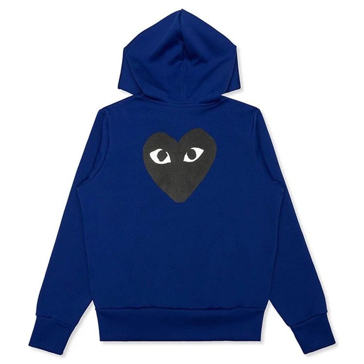 Comme des Garcons Play Big Black Heart Hooded Sweatshirt Size US M / EU 48-50 / 2 - 2 Thumbnail