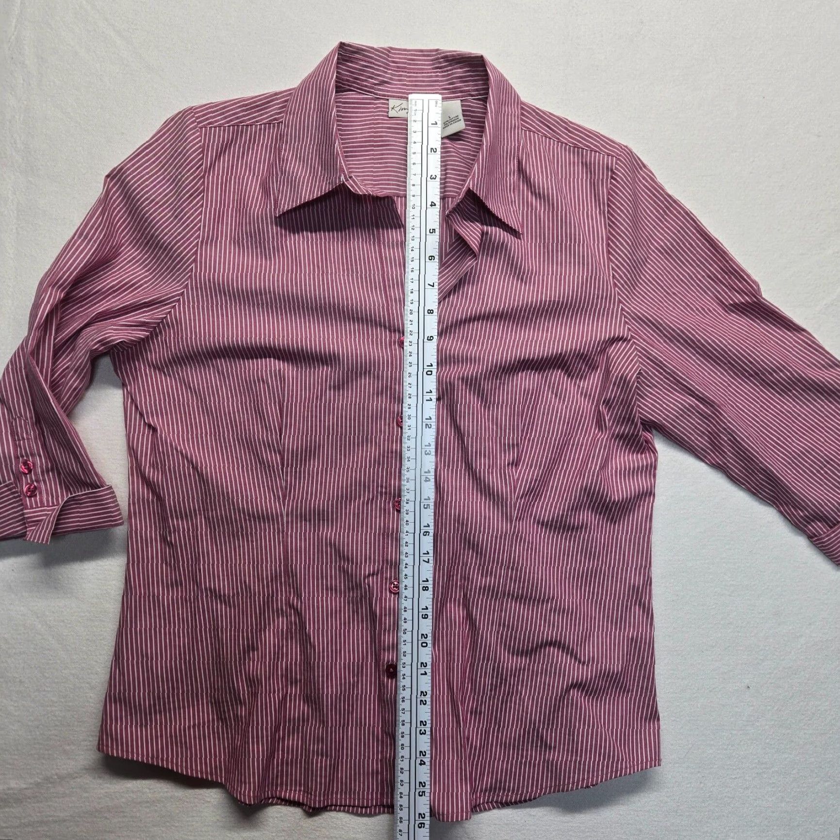 Vintage VINTAGE Kim Rogers Shirt Short Sleeve Button-Up Adult Women L Blue Striped 90s Theme Mens Womens? Size L / US 10 / IT 46 - 6 Thumbnail