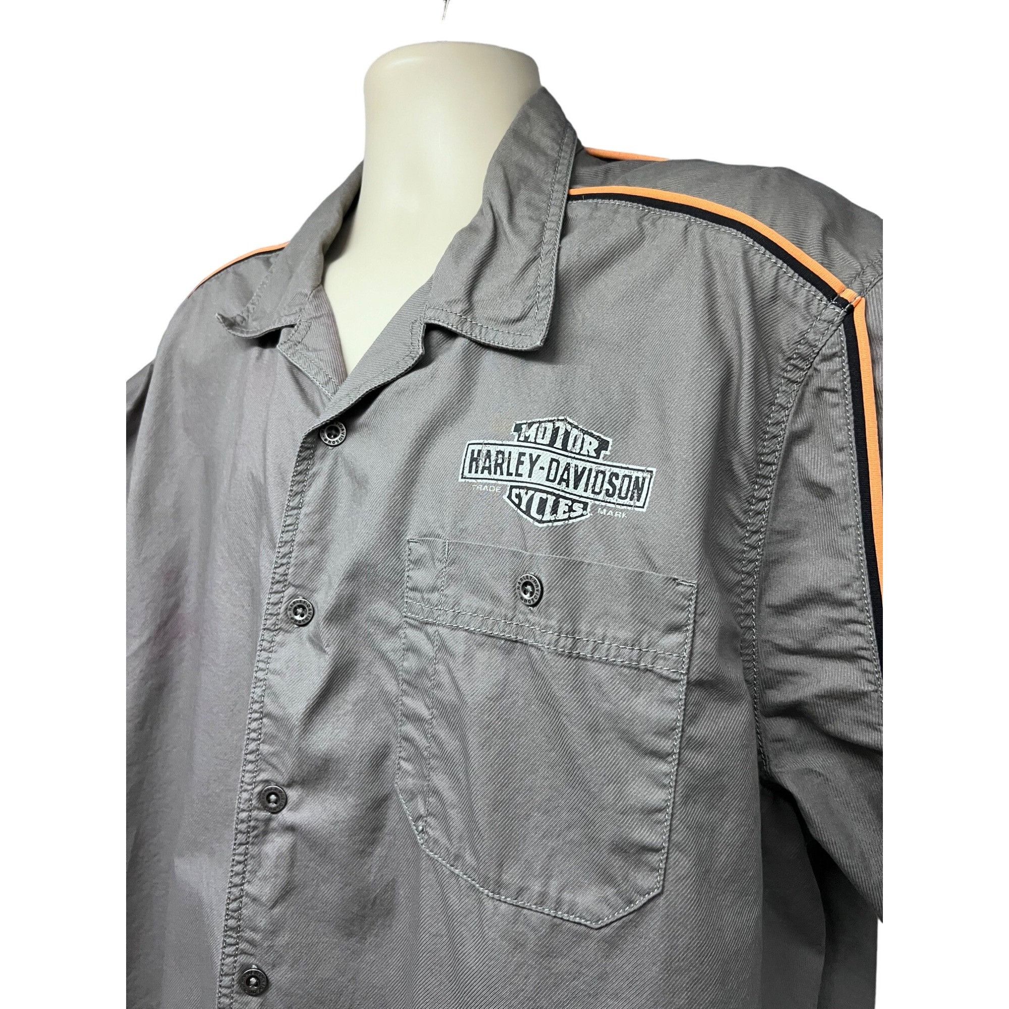 Harley Davidson Harley Davidson Mens Mechanic Garage Gray Double Graphic But Size US XXL / EU 58 / 5 - 3 Thumbnail